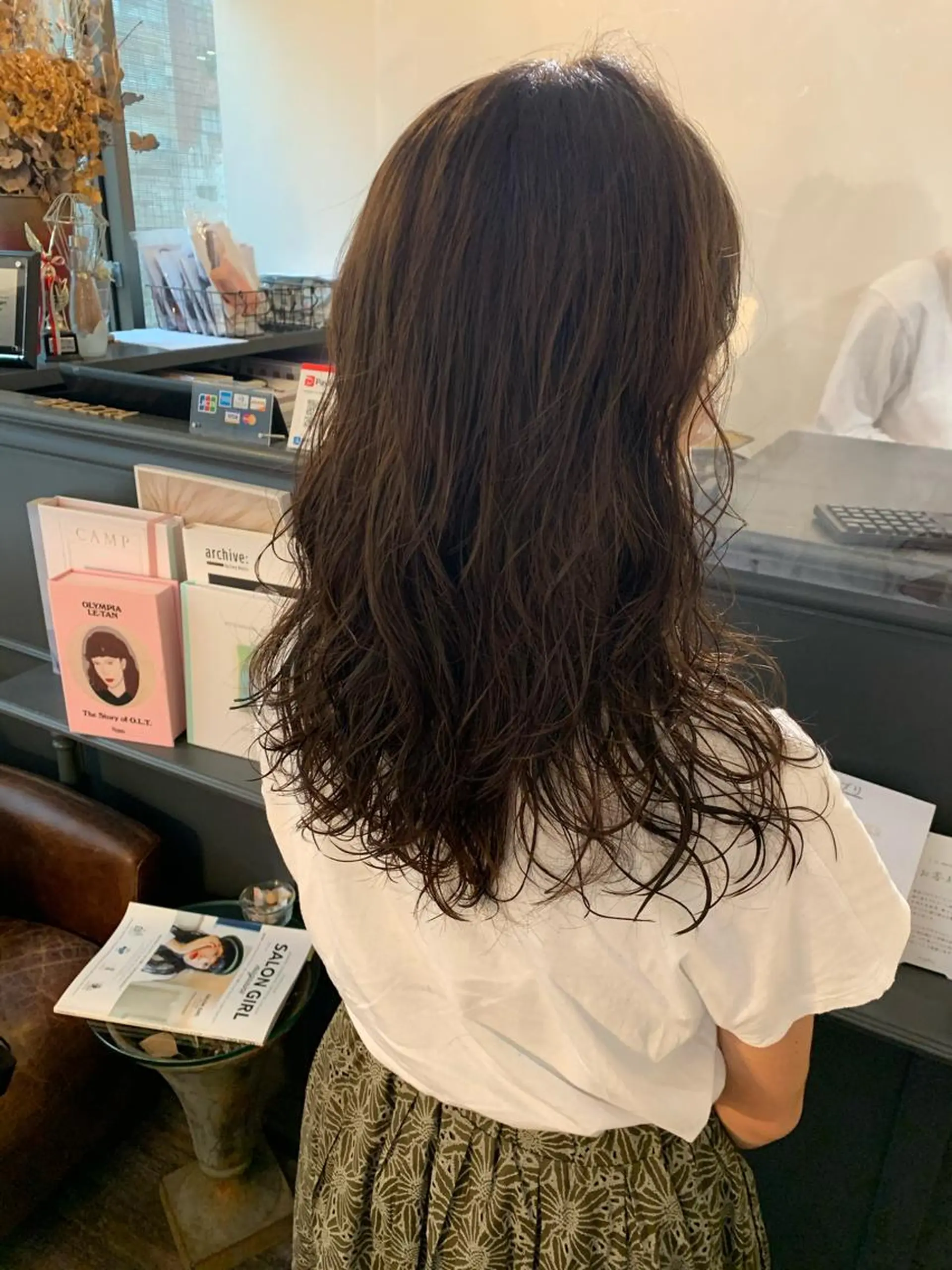 セミロング パーマ 安村 美奈のヘアスタイル