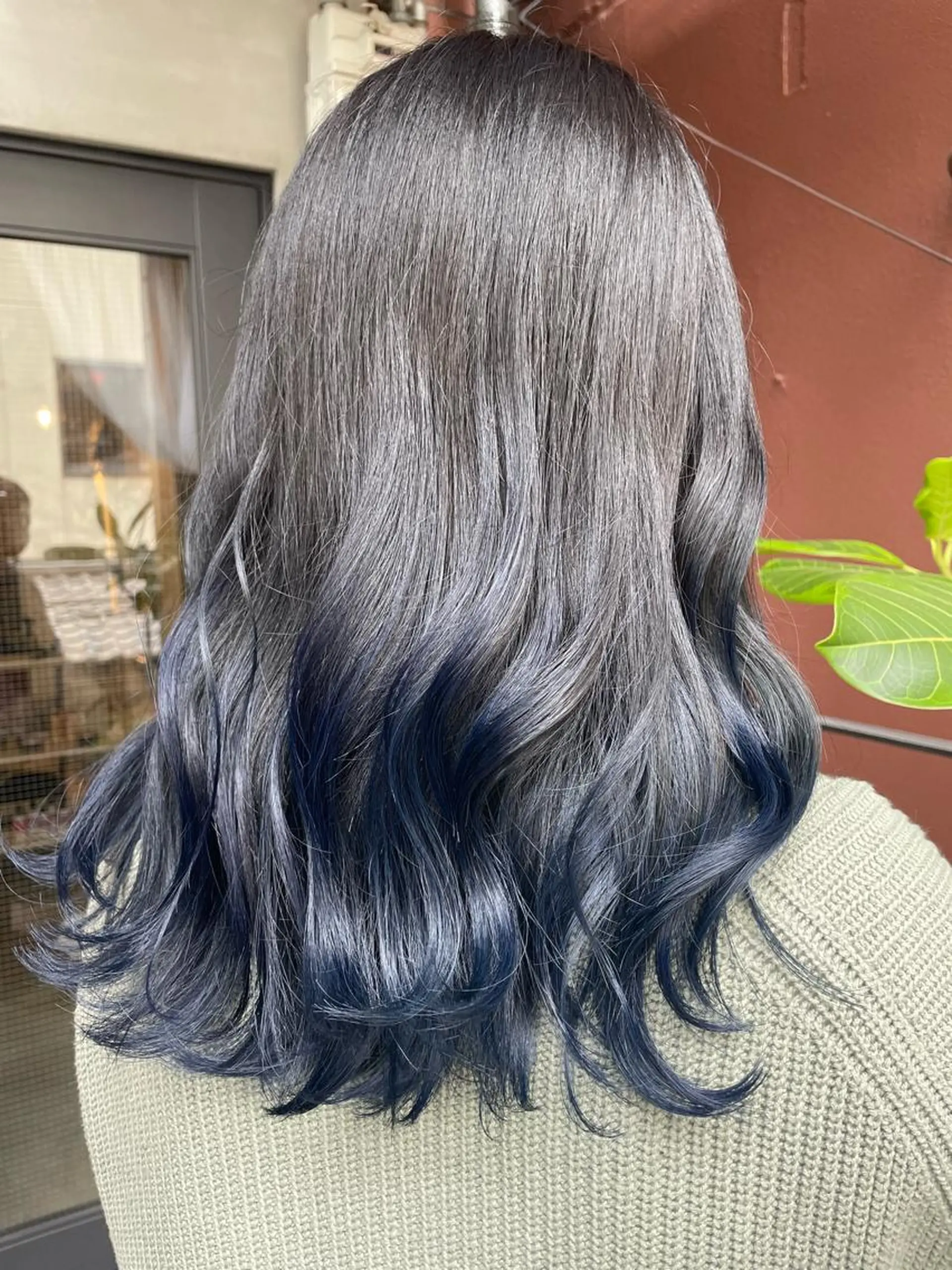 ロング カラー バレイヤージュ グラデーションカラー レイヤーカット 京都美容師 塩のヘアスタイル