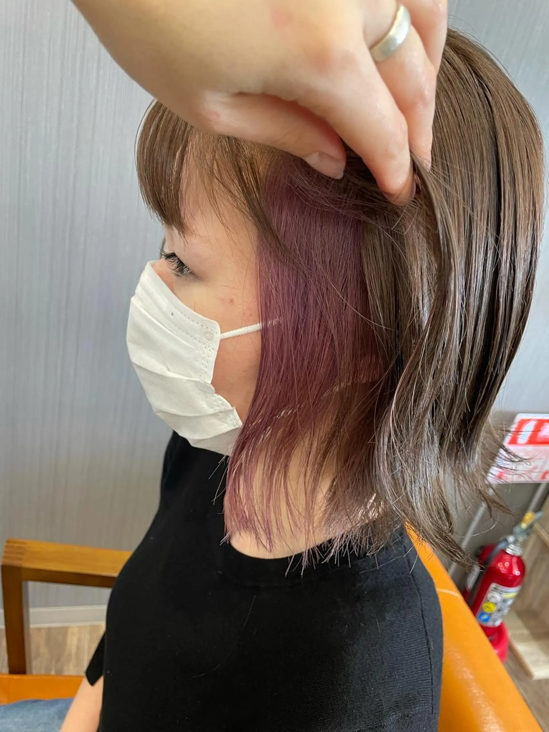 ミディアム カット ヘアカラー 高崎 絵里子のヘアスタイル