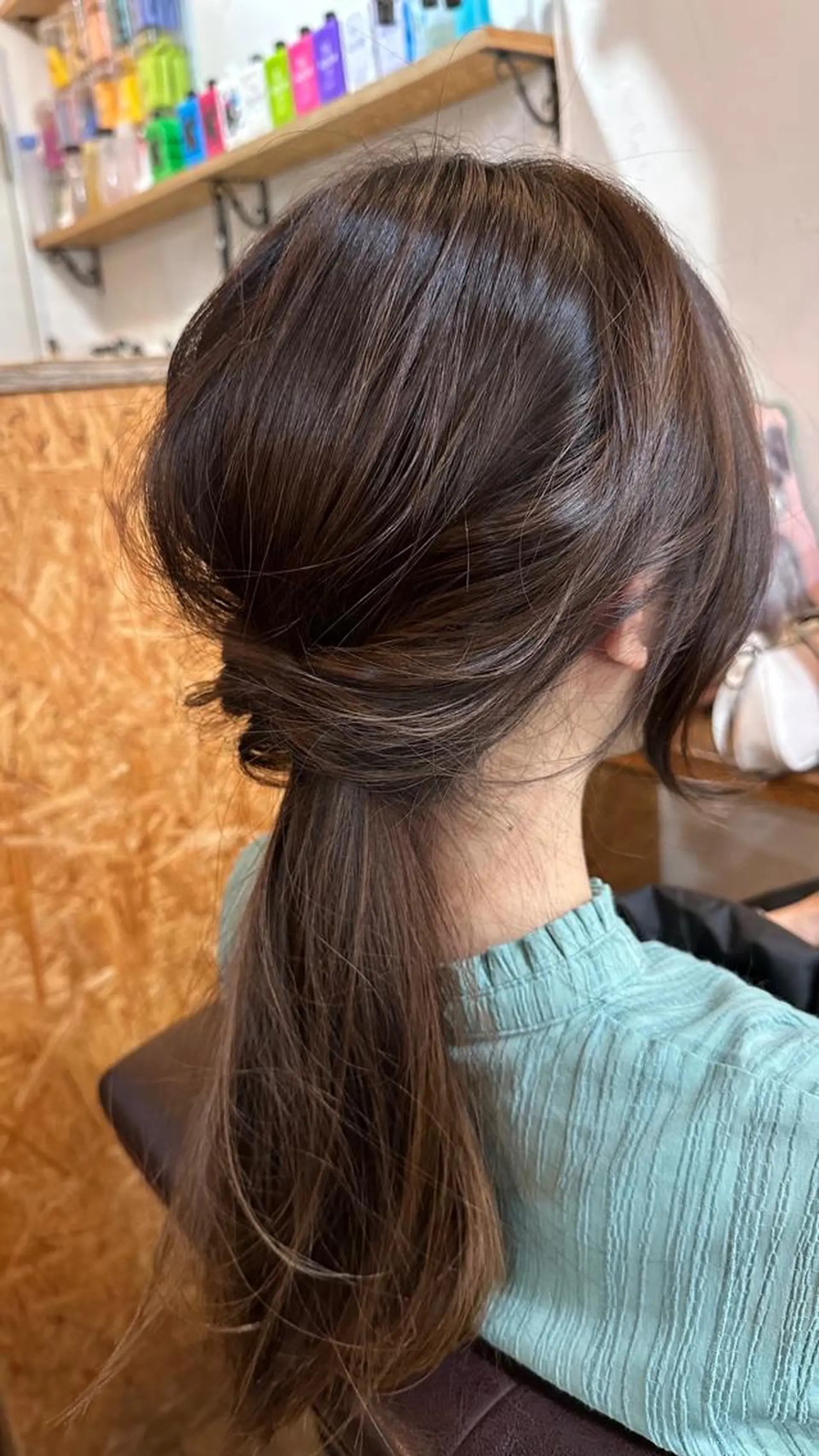 ロング カラー 切りっぱなしボブ ショートボブ バレイヤージュ ベージュカラー 黒髪 カット ヘアカラー トリートメント フリーランス所属・韓国ヘア レイヤー くびれヘアMATSUのヘアスタイル