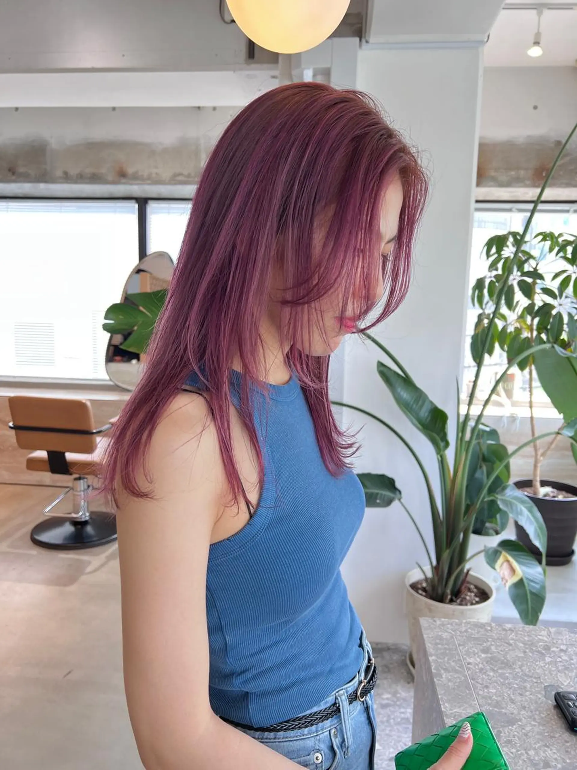 セミロング カラー ブリーチ ハイライトカラー ハイライト ヘアカラー トリートメント 是非可愛くさせて ください🩷sakiのヘアスタイル