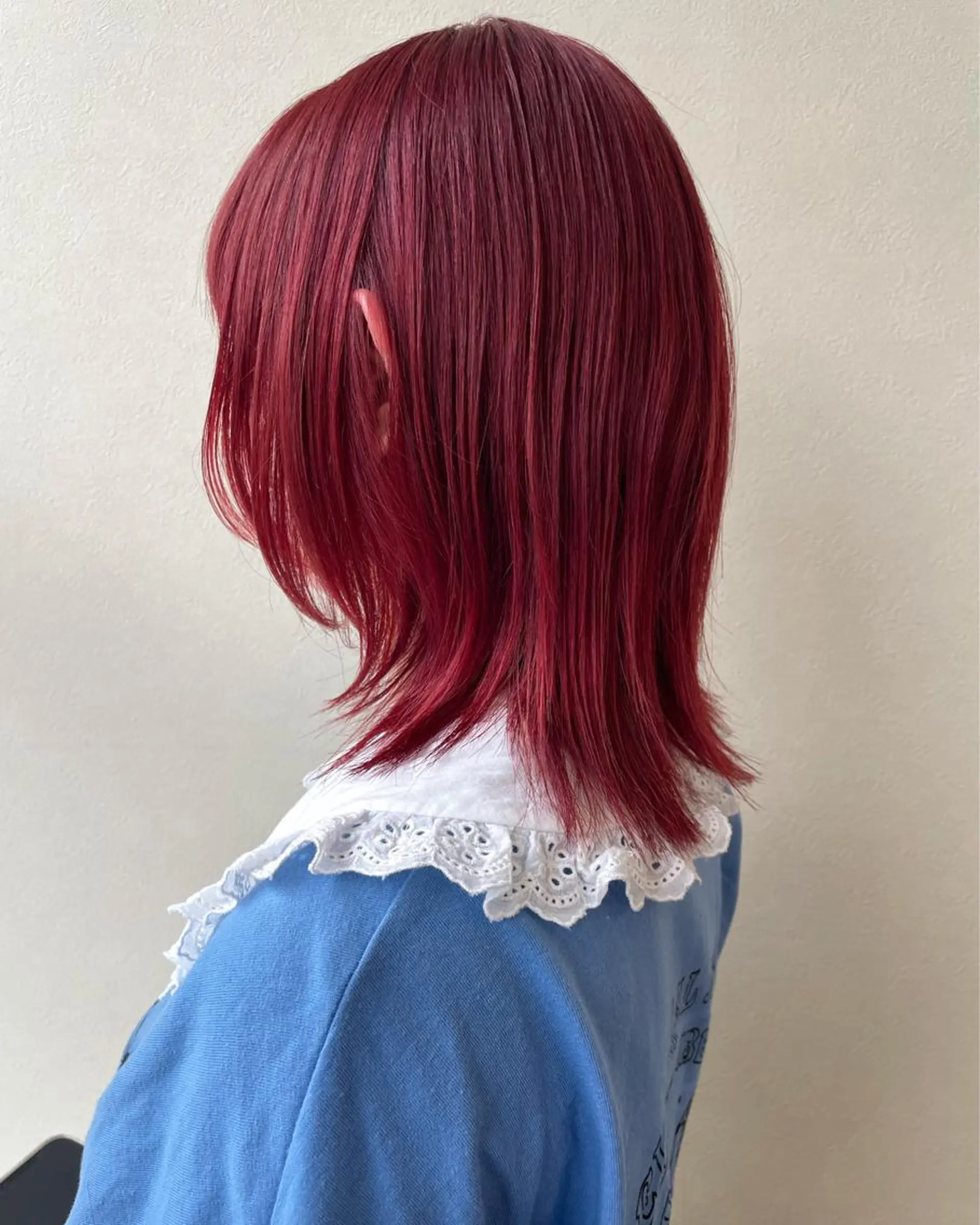 ミディアム カラー 立川 奈那子のヘアスタイル