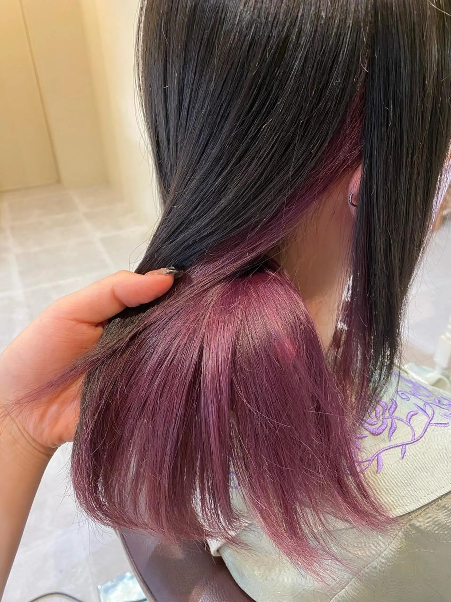 ミディアム カラー グレージュ ラベンダーカラー ピンクカラー ピンクラベンダー ヘアカラー トリートメント オタク美容師🎮 AKARIのヘアスタイル