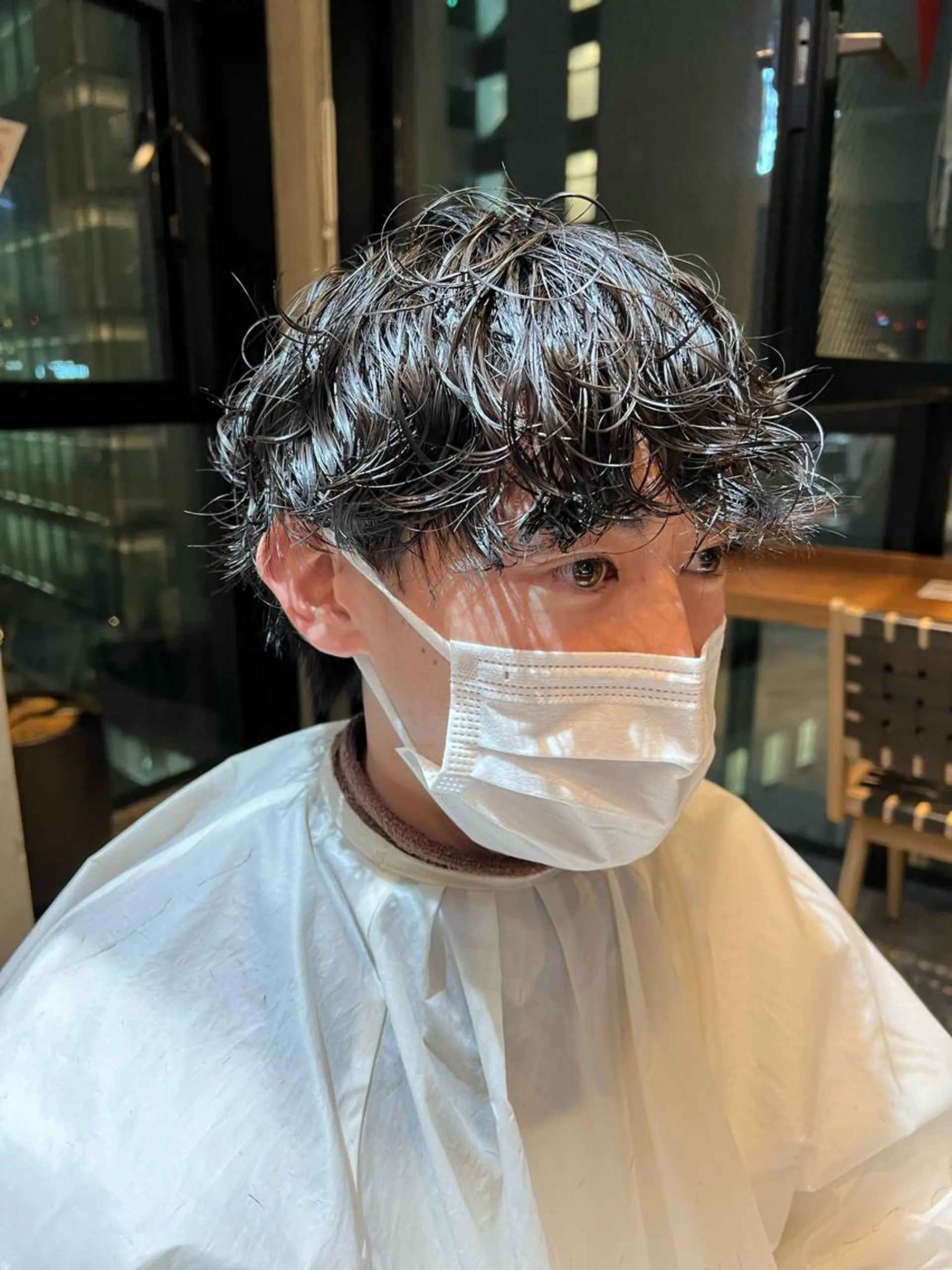 ショート パーマ メンズ カット パーマ トリートメント 波巻きスパイラルパー マ/シャドウパーマ駿のヘアスタイル