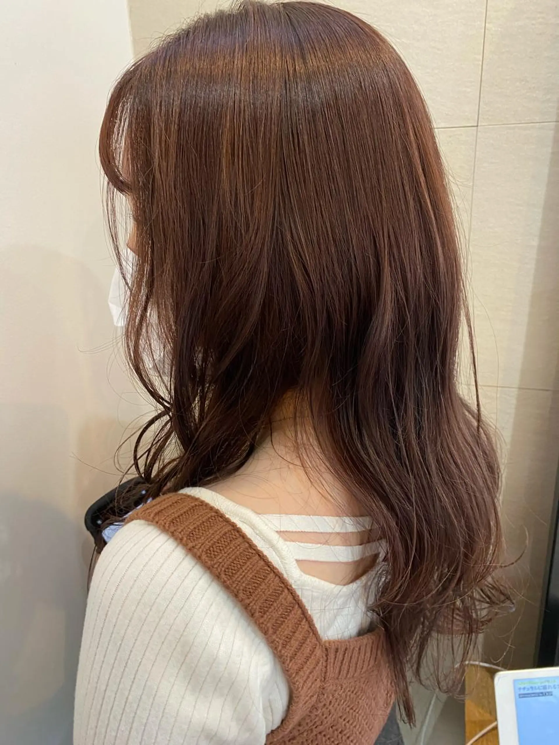 ロング カラー ベージュカラー ピンクカラー あやめ【顔まわり/レ イヤー/柔らかカラ】のヘアスタイル