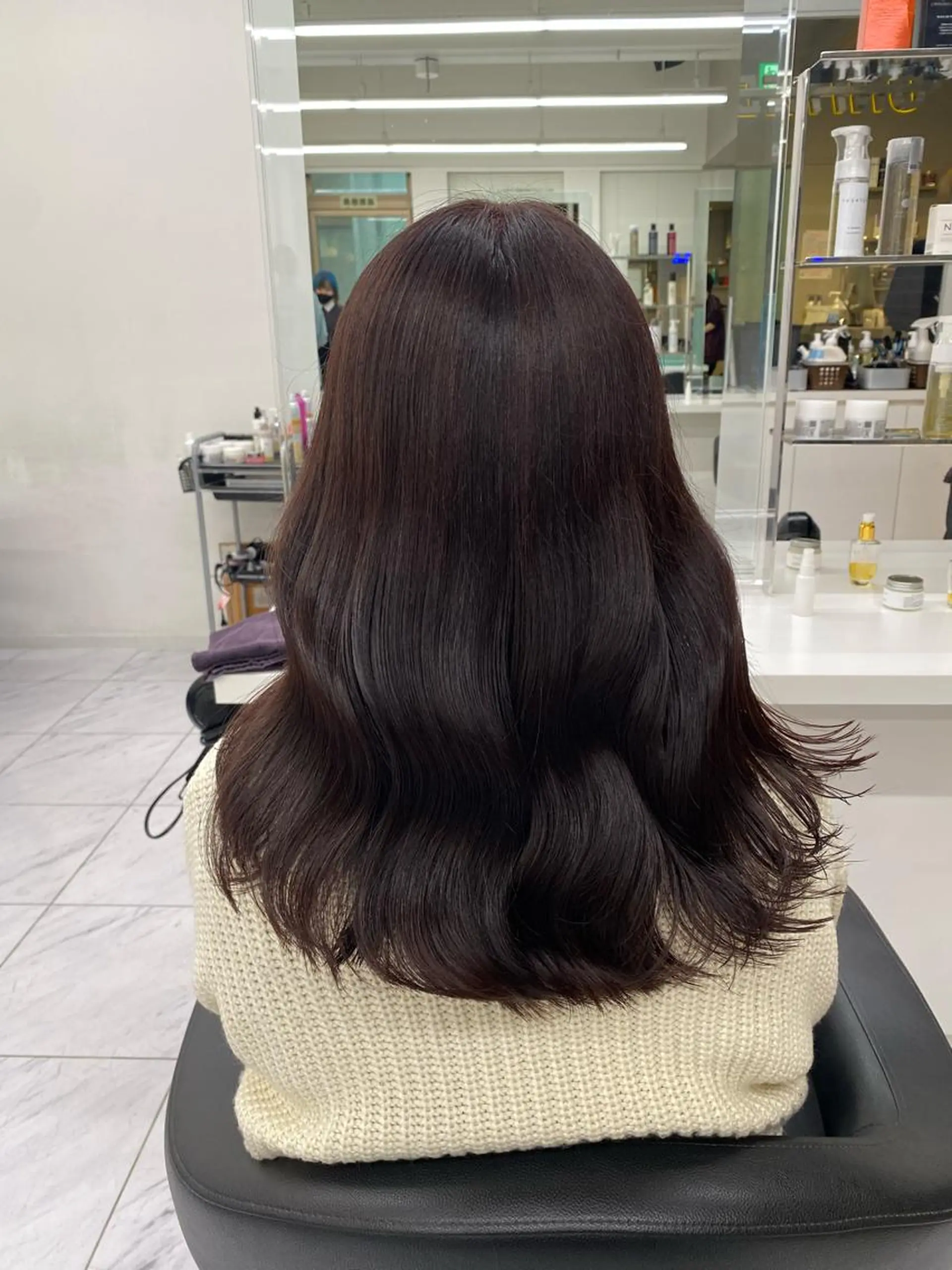 ミディアム カラー ヘアアレンジ キッズ ブラウンカラー ココアブラウン TRU Shino🦋のマツエク・マツパデザイン