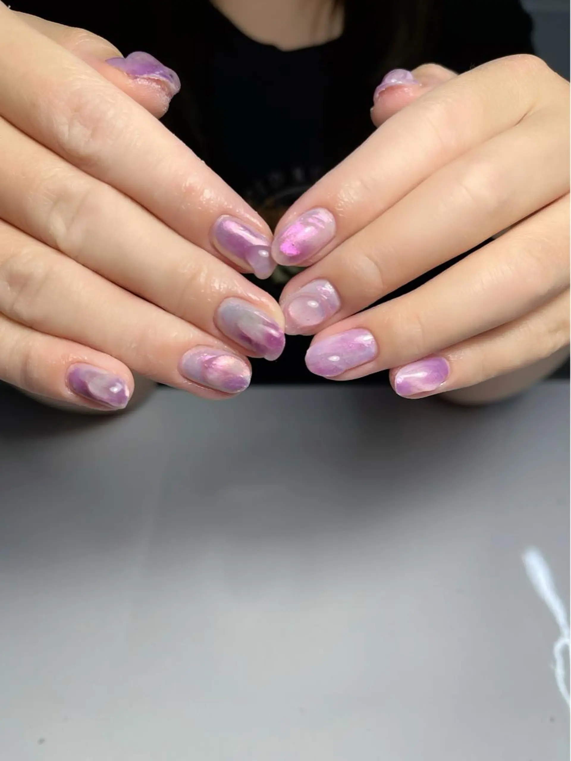 ネイル ニュアンスネイル ハンドネイル GRANDE大須 Cecil💜のネイルデザイン