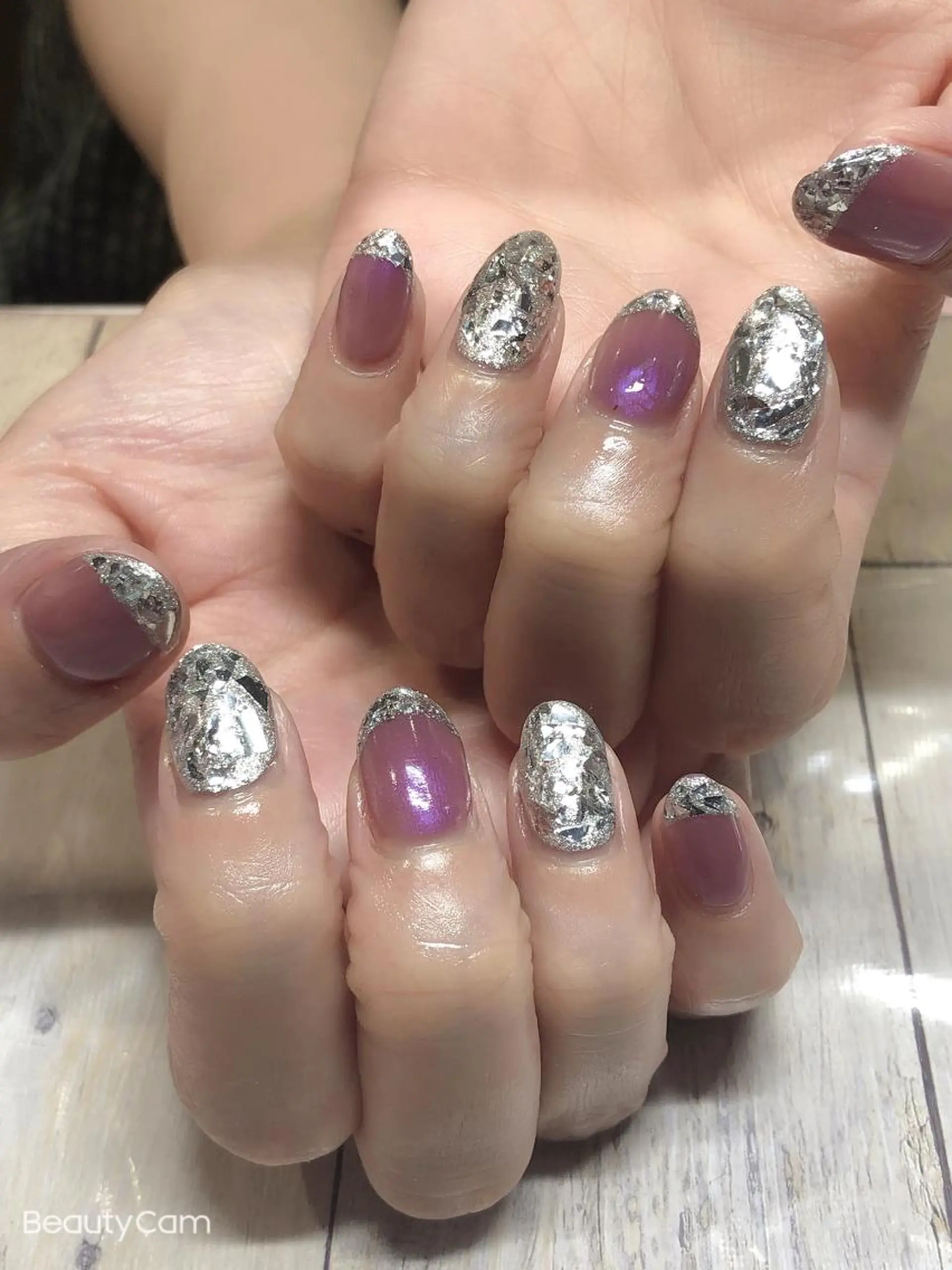 ネイル フレンチネイル ガラスフレンチ ✨アン ミユ✨のネイルデザイン