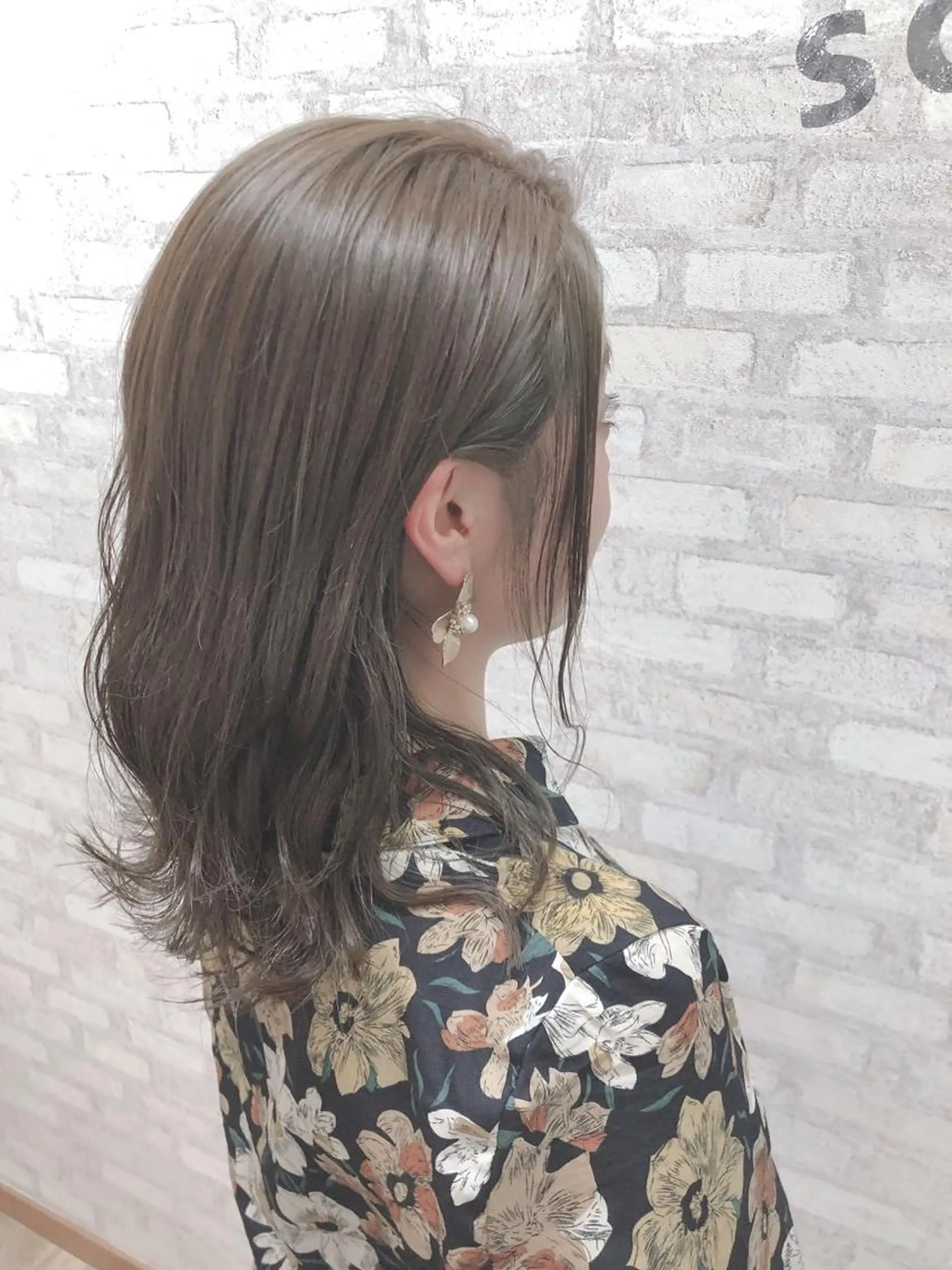 セミロング カラー ケアカラー 透明感カラー カット ヘアカラー トリートメント kei_____ SALOWINのヘアスタイル