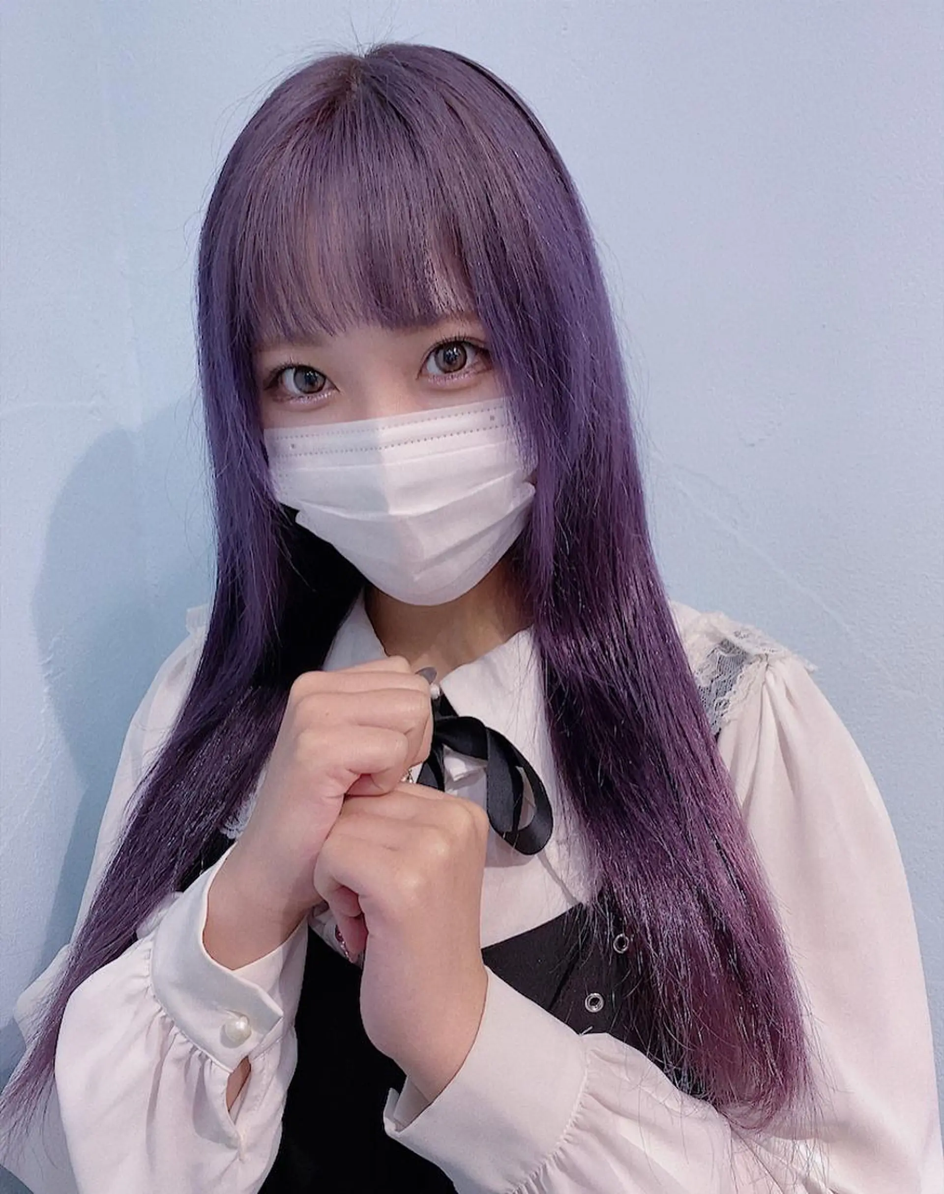 ロング カラー ヘアアレンジ ヘアカラー トリートメント ヘアセット 韓国レイヤーカット/ 儚げカラーチナツのヘアスタイル