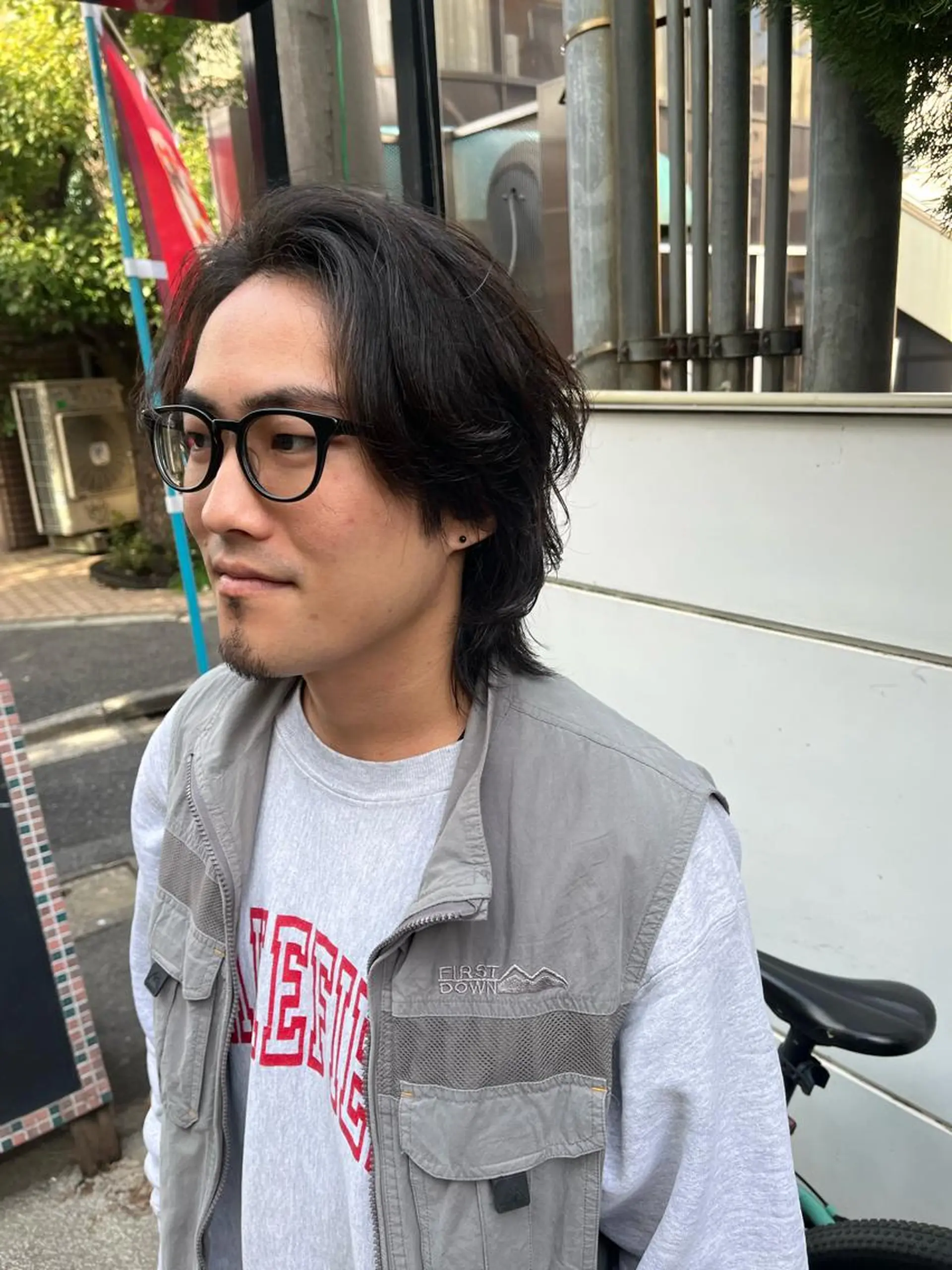 ミディアム パーマ メンズ うるツヤハイトーン✨ /西川郁巳のヘアスタイル