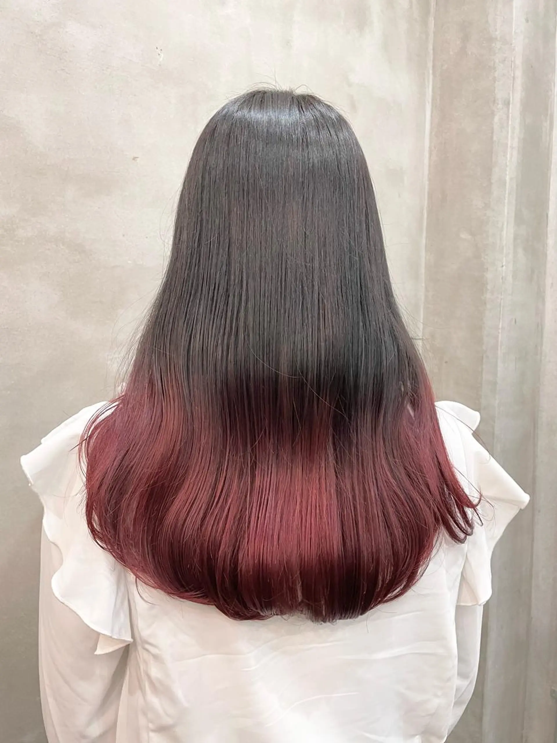 ロング カラー ヘアアレンジ ヘアカラー トリートメント 【ピンク/韓国ヘア/ ヘアセット】亜海のヘアスタイル