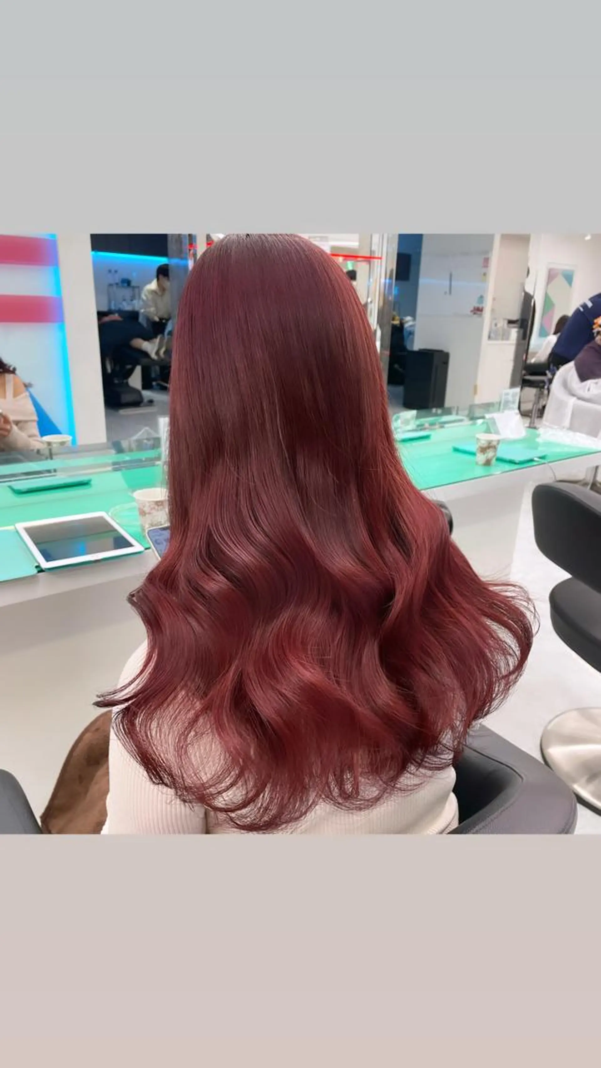 ロング カラー アッシュ ベージュカラー 黒髪 ブリーチ ブルーカラー 渋谷/透明感カラー /半個室/こうめいのヘアスタイル