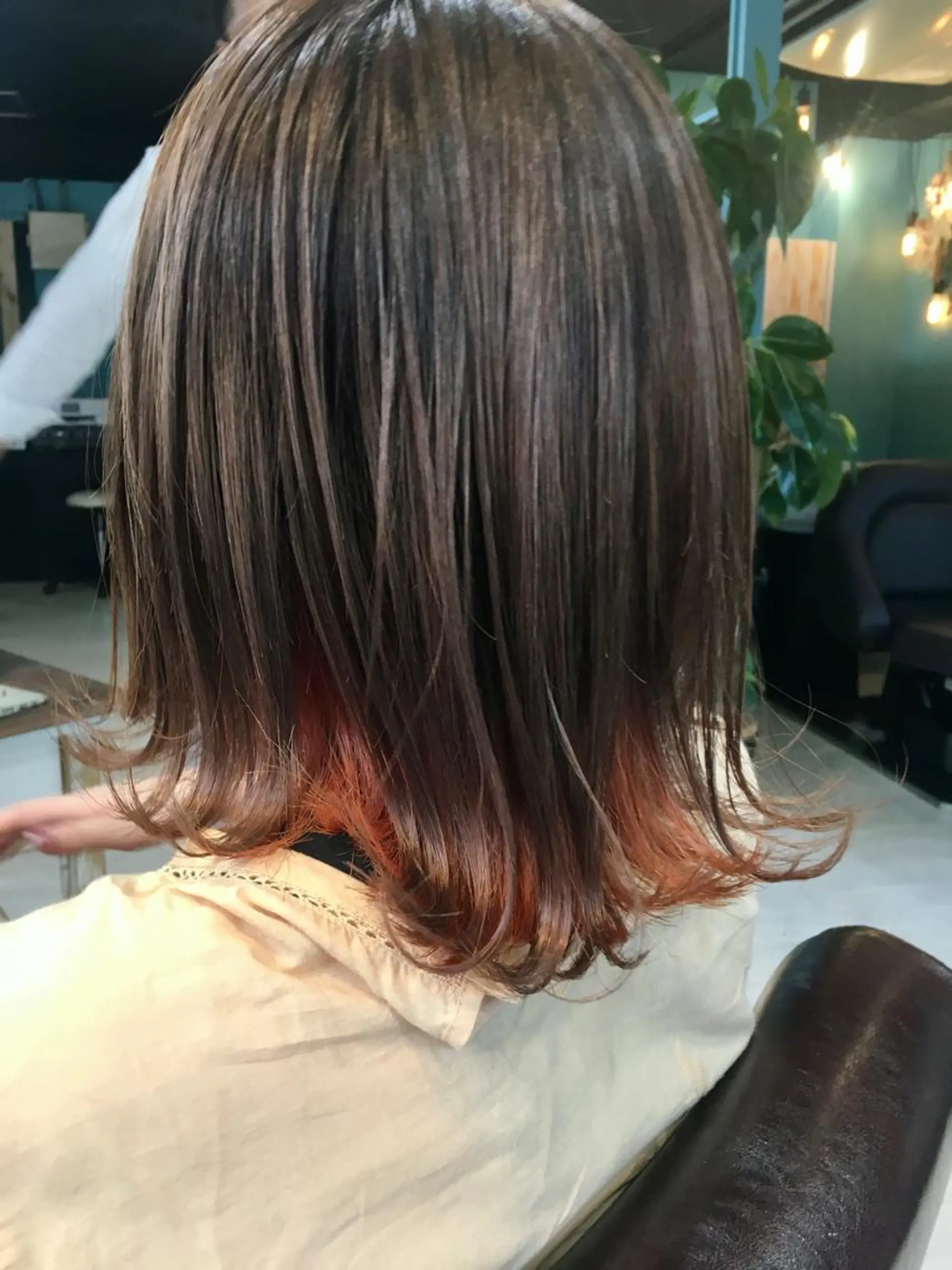 ミディアム ヘアカラー 末石 智のヘアスタイル