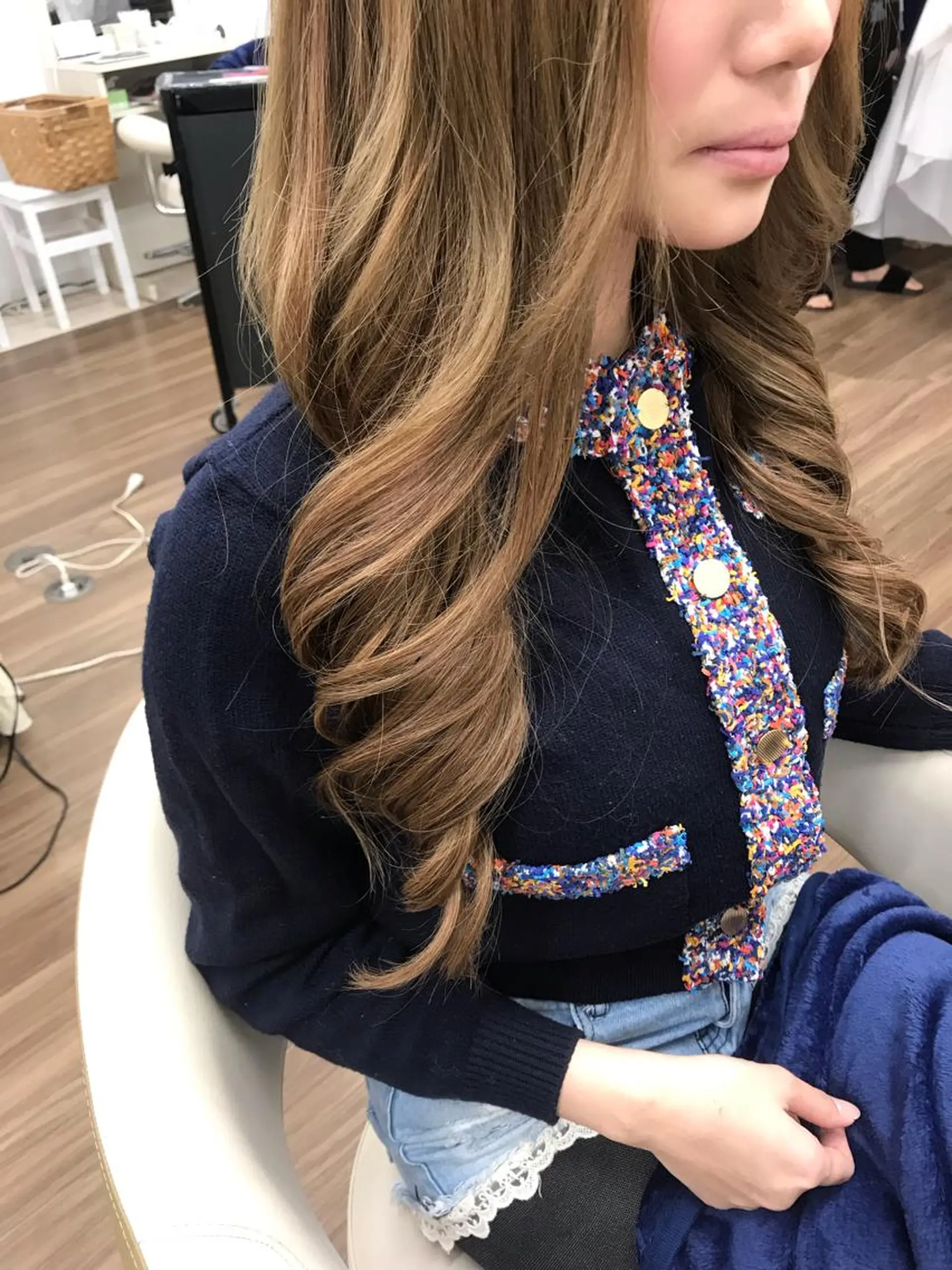 ロング カラー エクステ エクステ GLOSS 心斎橋 山上のヘアスタイル