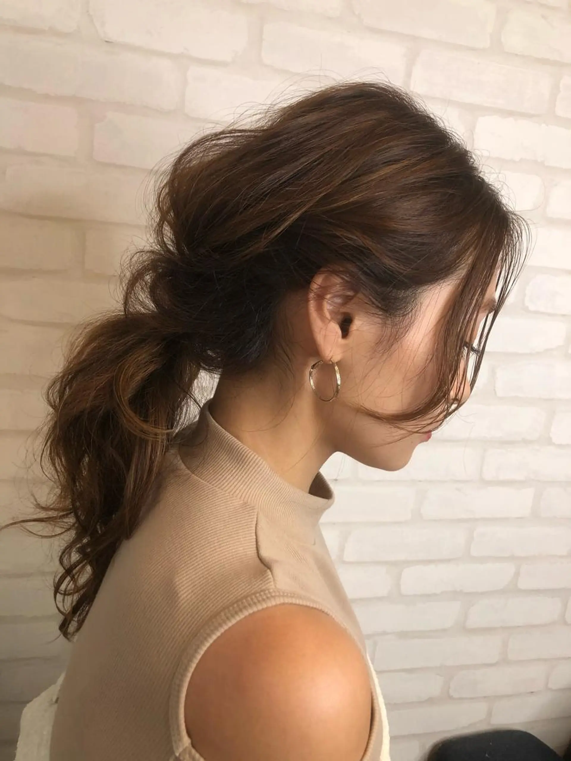 セミロング カラー パーマ ヘアアレンジ メンズ キッズ ネイル マツエク・マツパ カット ヘアカラー トリートメント ヘッドスパ premier modelsのヘアスタイル