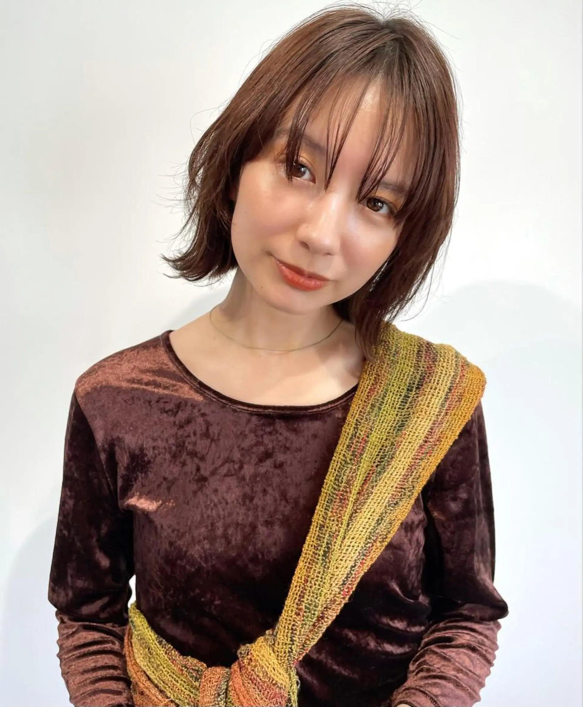 ミディアム カラー ヘアアレンジ ボブレイヤー 透明感カラー ボブ レイヤーカット カット ヘアカラー トリートメント 〽️magico/ ウルフDaiki〽️のヘアスタイル