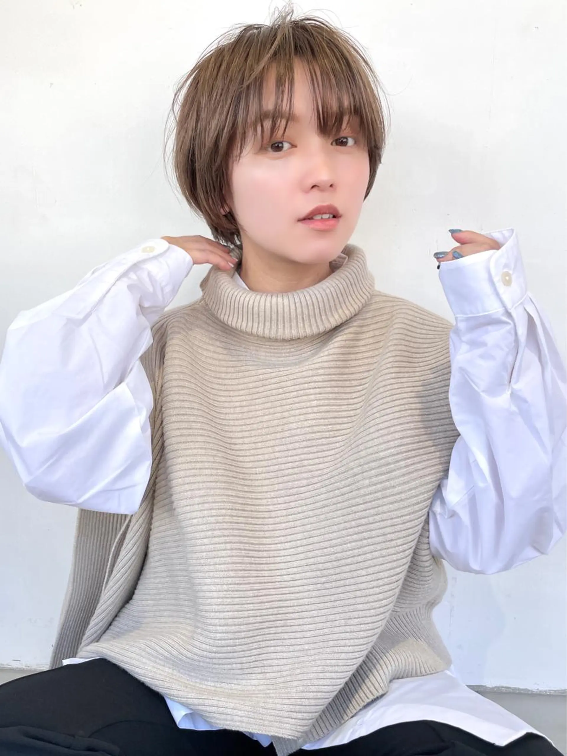 ショート カラー ベージュカラー ショートヘア ショート・ボブ 徳竹淳一のヘアスタイル