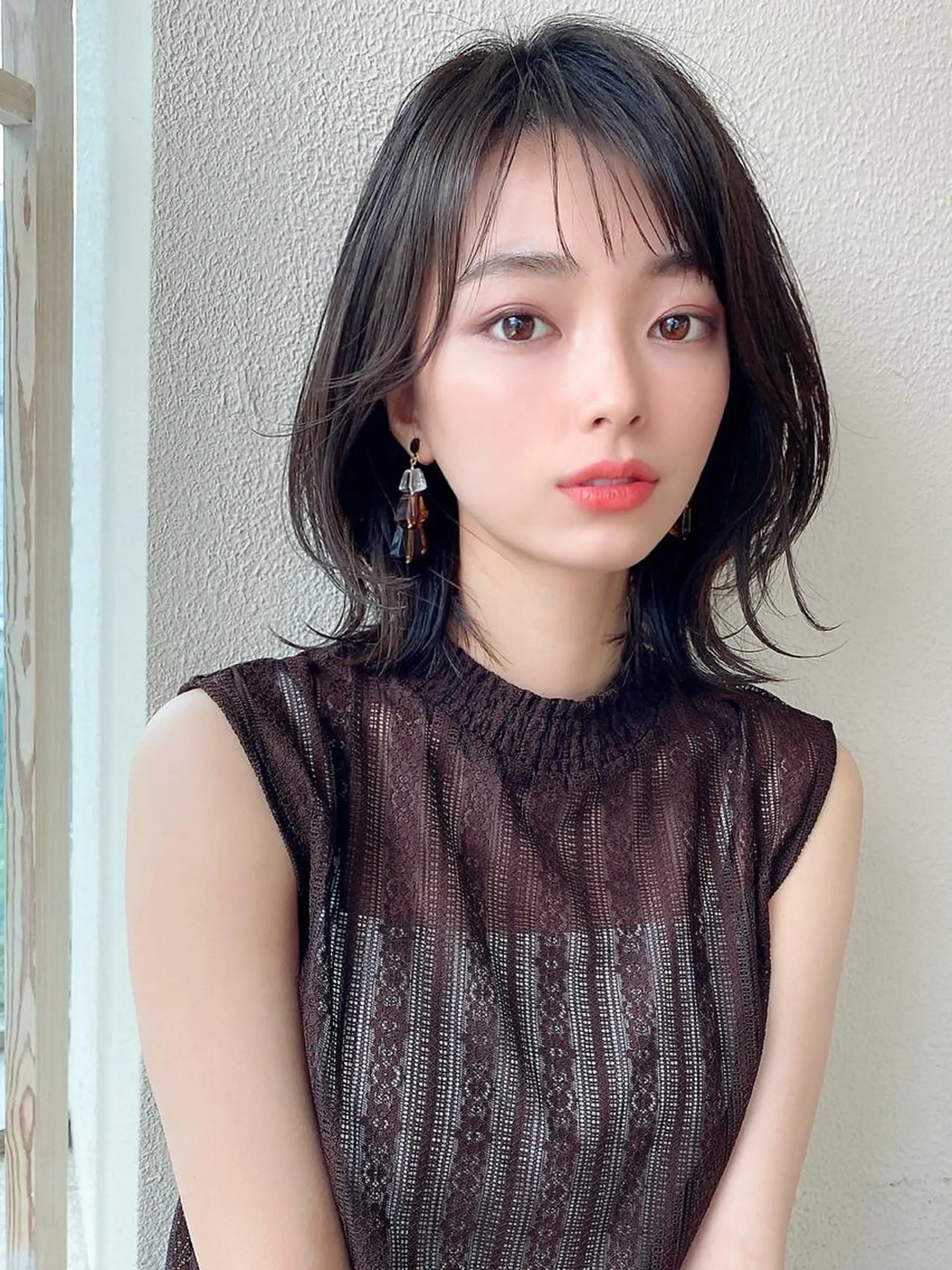 ミディアム カット ヘアカラー トリートメント 艶感透明感カラー 🫧たけ🫧のヘアスタイル