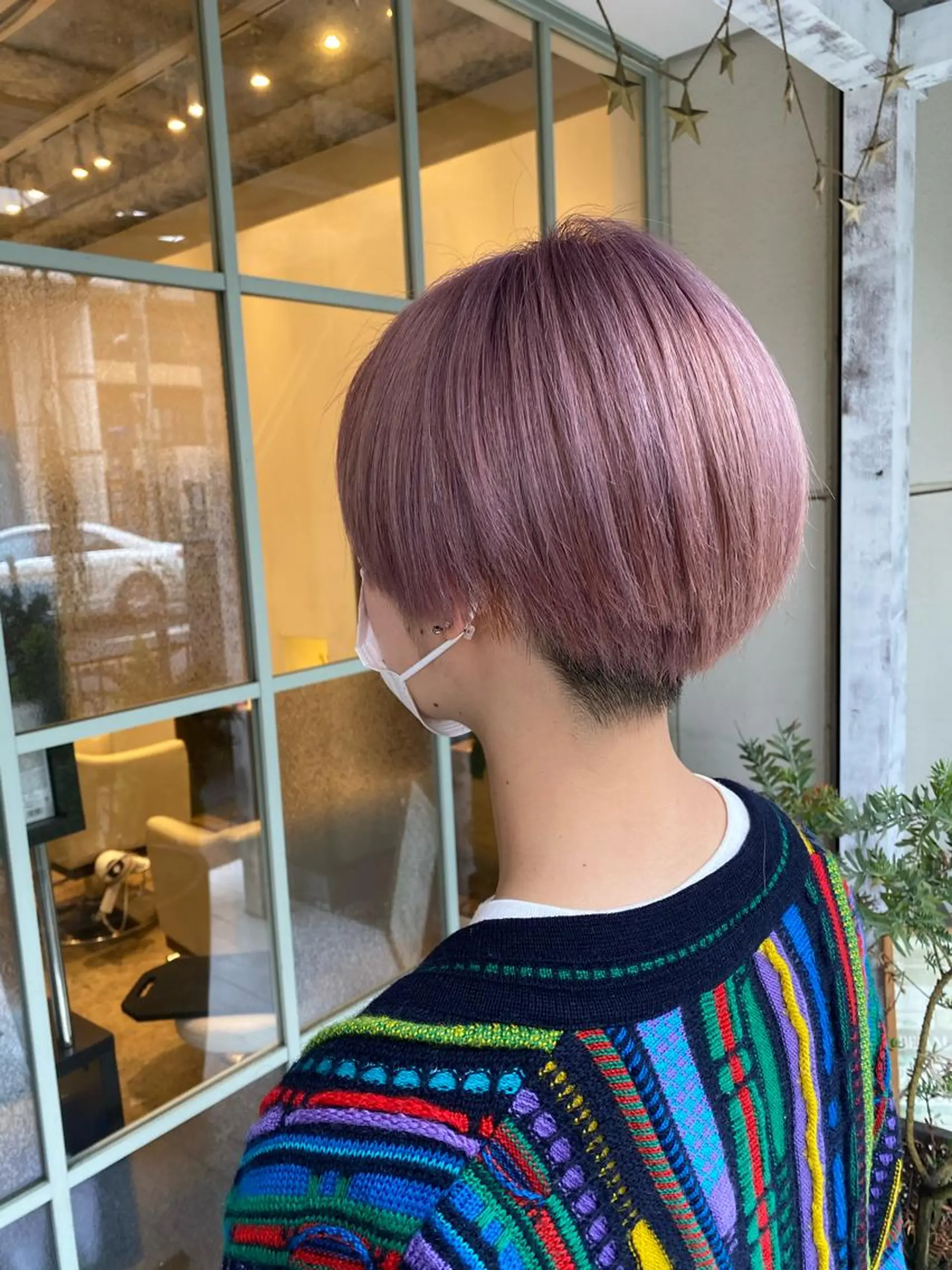 ショート カラー ブリーチ ケアブリーチ ピンクカラー カット ヘアカラー トリートメント 入江 允のヘアスタイル