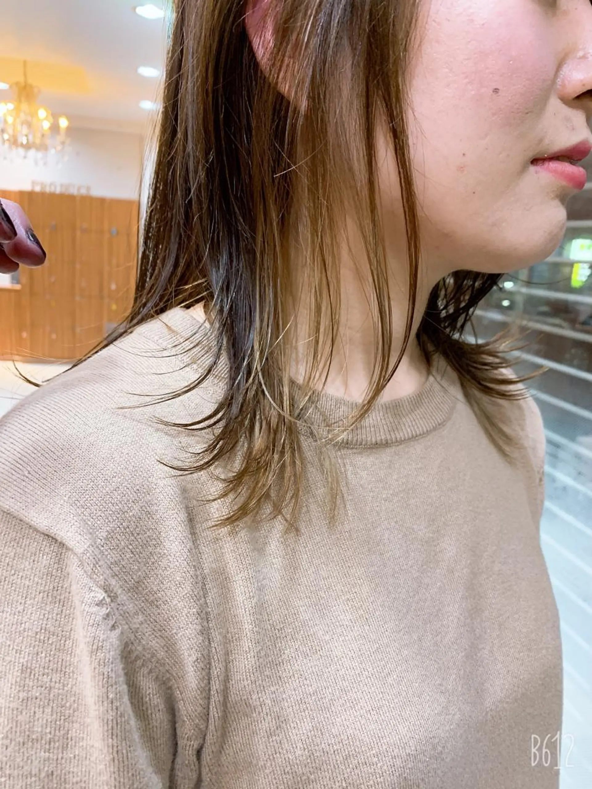 ミディアム カラー 白髪ぼかしハイライト 柳川拓哉のヘアスタイル