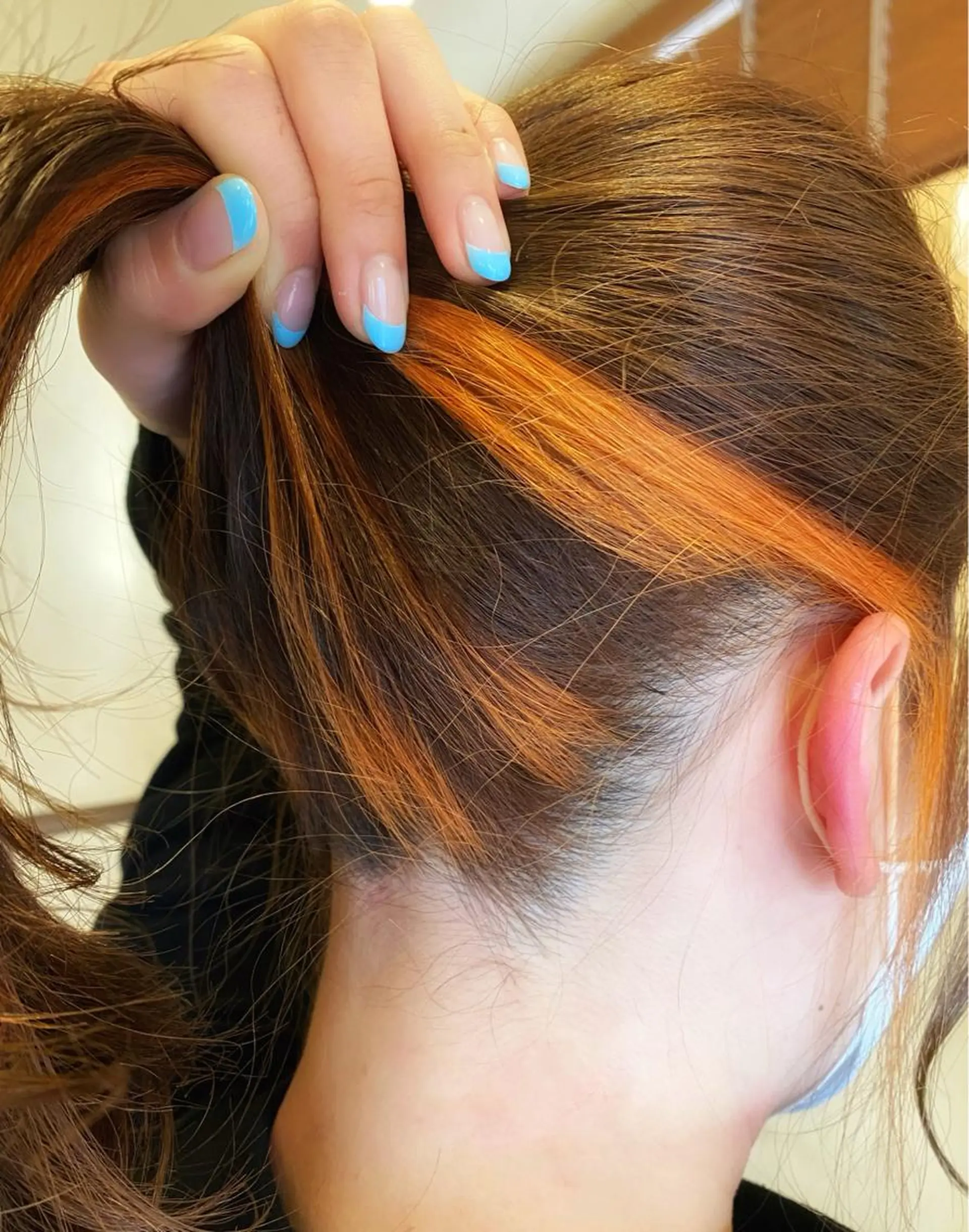 カラー ハイライトカラー オレンジ 太田 康治のヘアスタイル