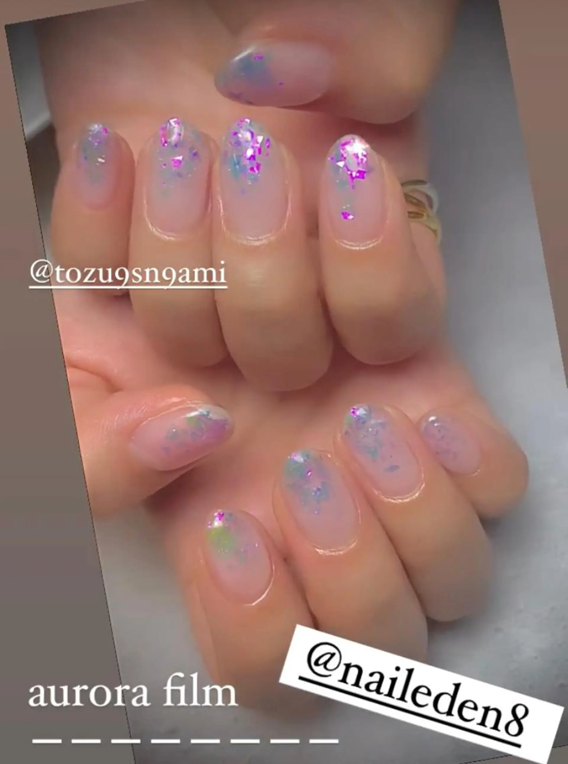 ネイル オーロラネイル Eden ♾️のネイルデザイン