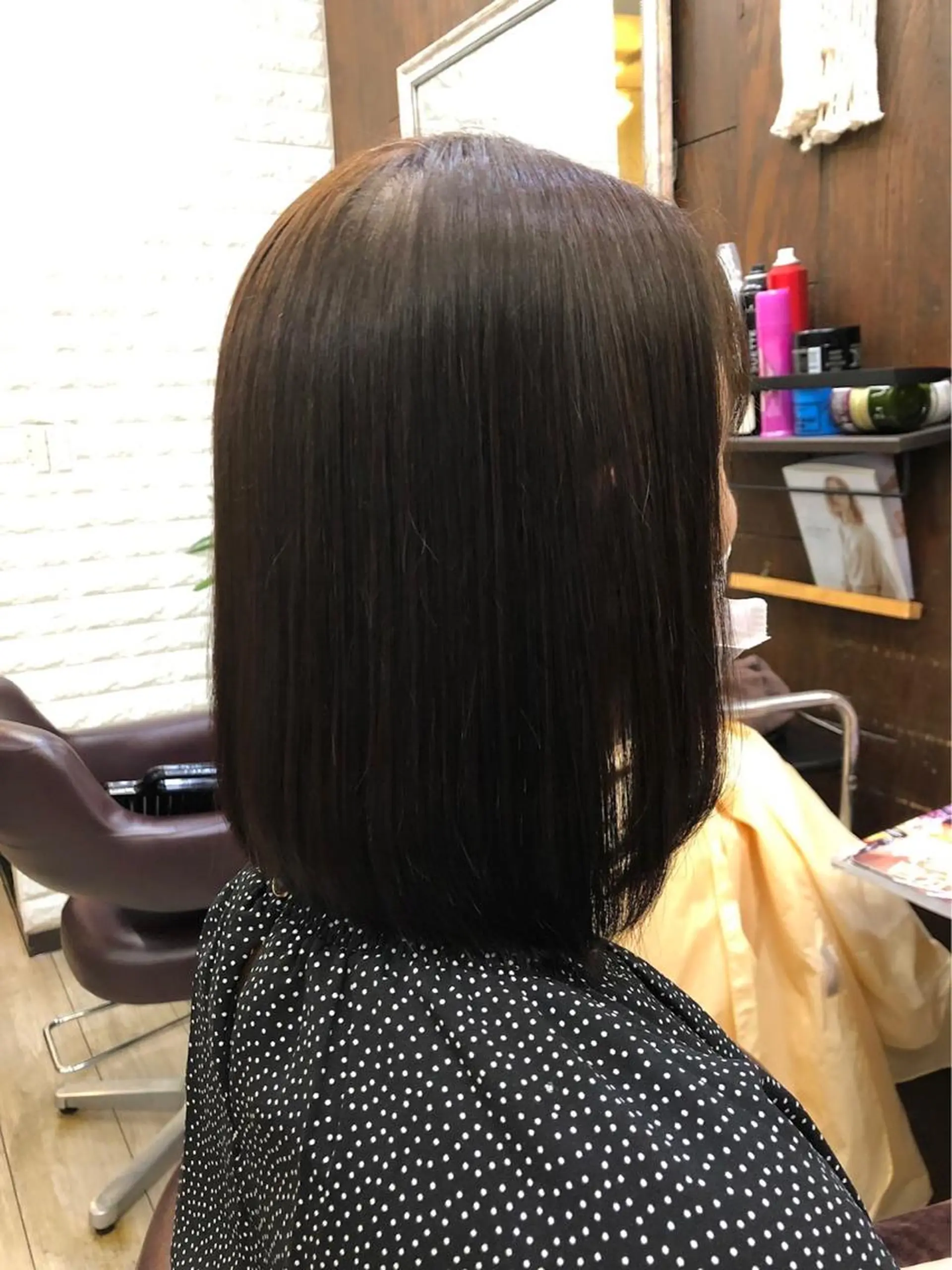 ミディアム 縮毛矯正モデル募集 新海淳子のヘアスタイル