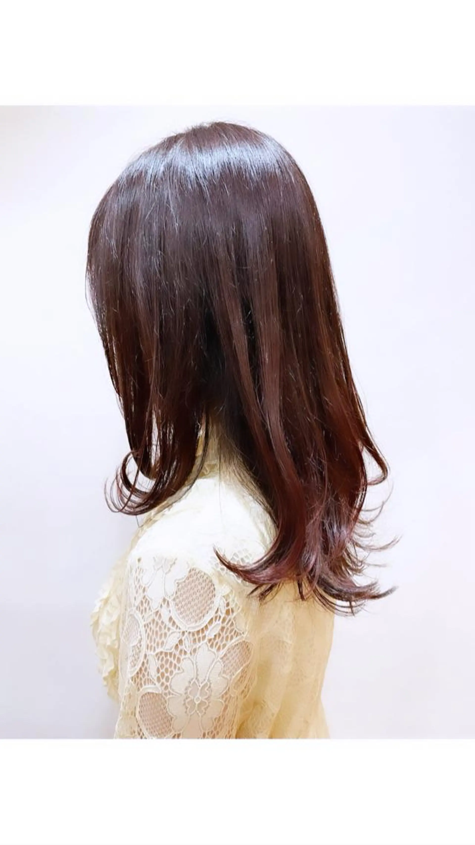 セミロング カラー あずまぐち めぐみのヘアスタイル