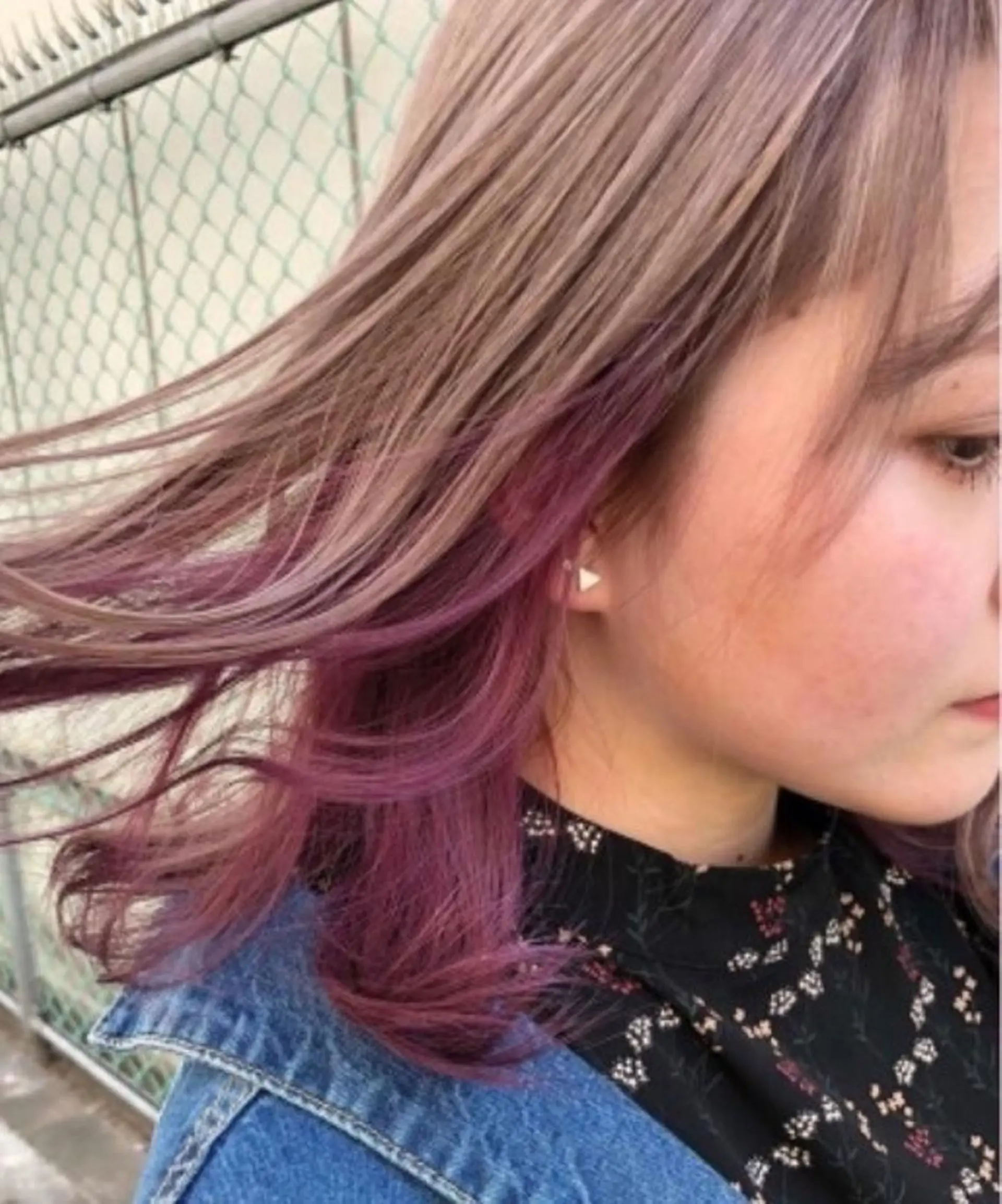 カラー ミディアム ヘアカラー 戸村 世奈のヘアスタイル