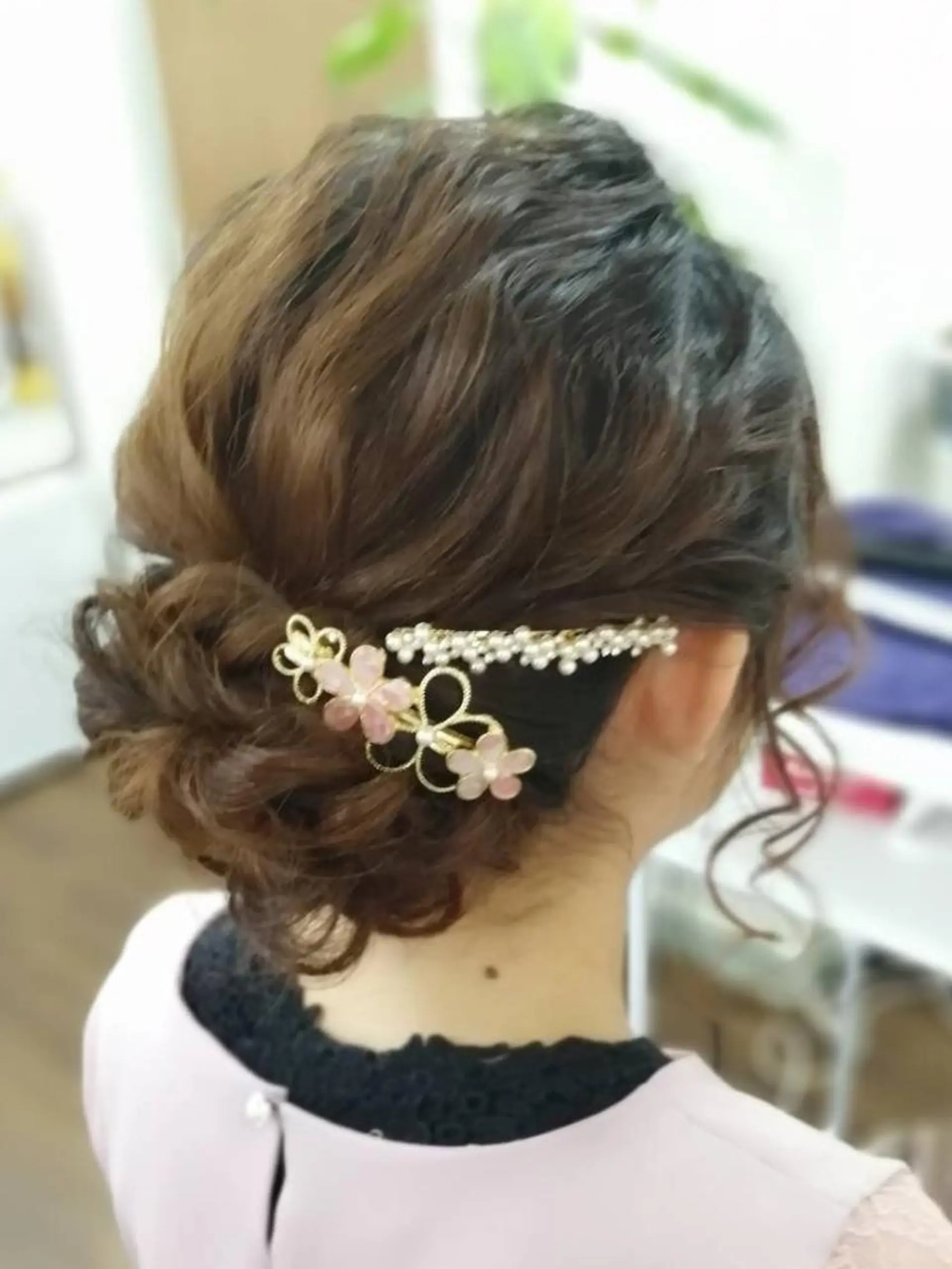 セミロング ヘアアレンジ ヘアセット Rêve なかやまのヘアスタイル