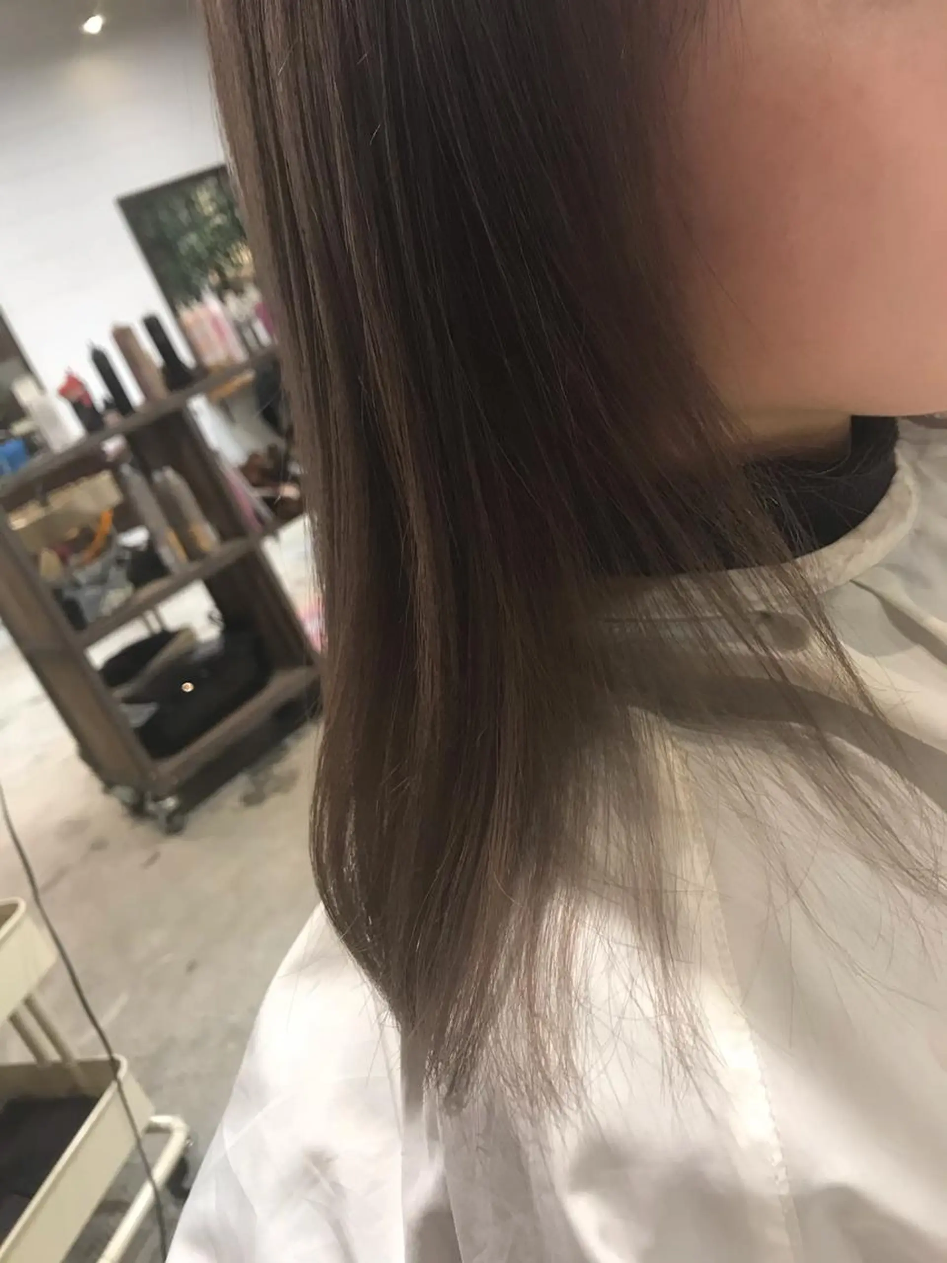 セミロング カラー パーマ ヘアアレンジ メンズ キッズ メンズブリーチ ブリーチ 透明感カラー グレージュ Forest. -髪質改善-のヘアスタイル
