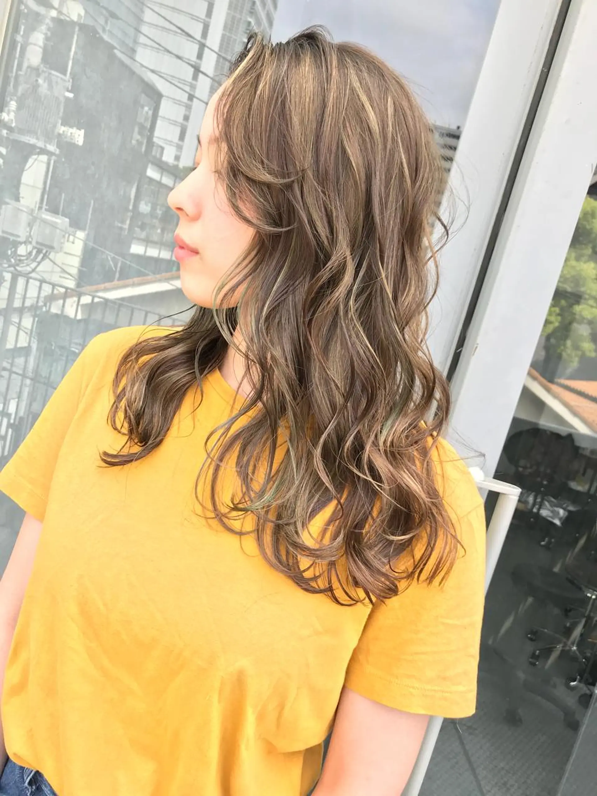 セミロング カラー ハイライトカラー ハイライト TOMOYA/ ショート、レイヤーのヘアスタイル