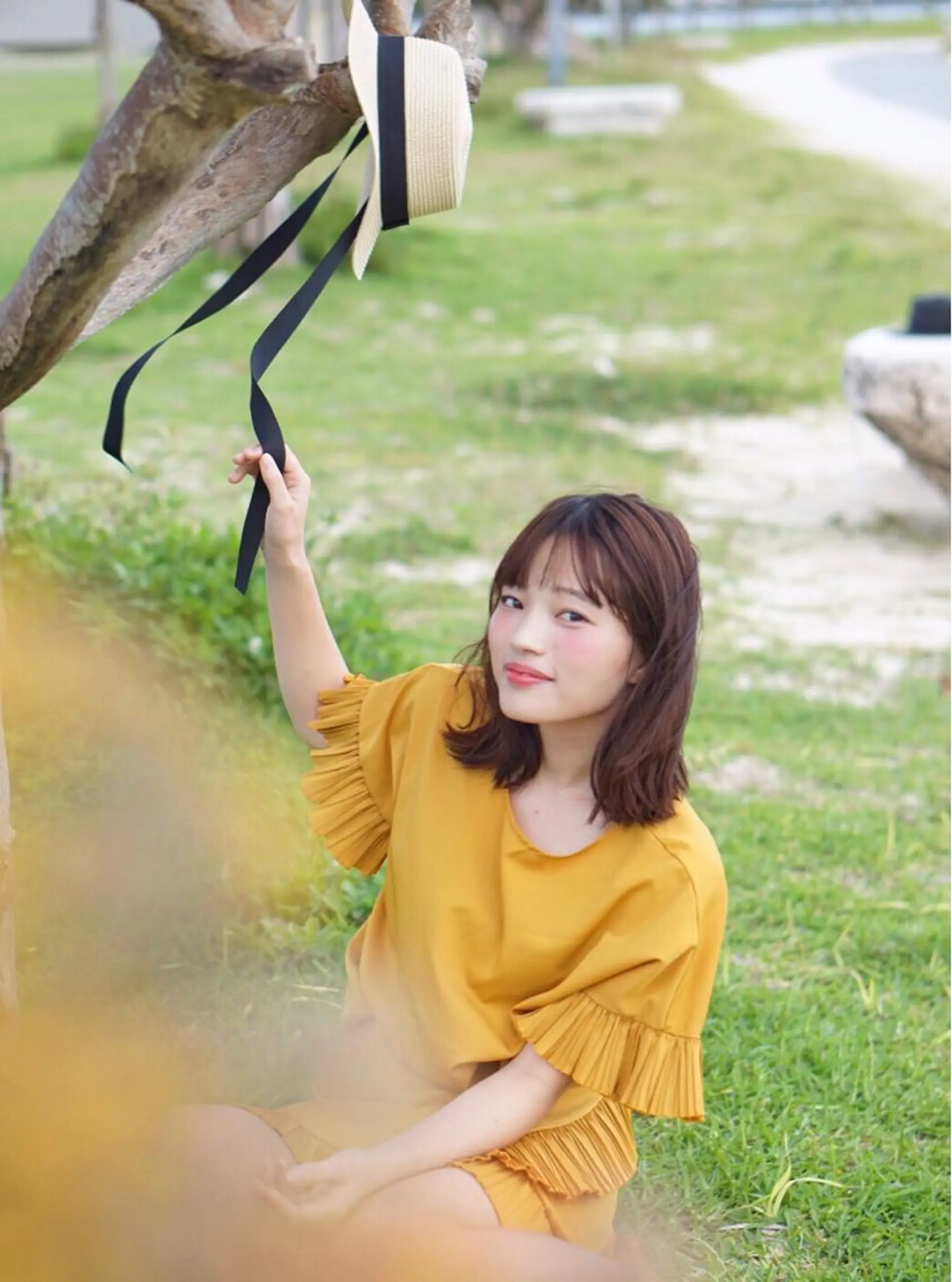 ミディアム カラー grand juteのヘアスタイル