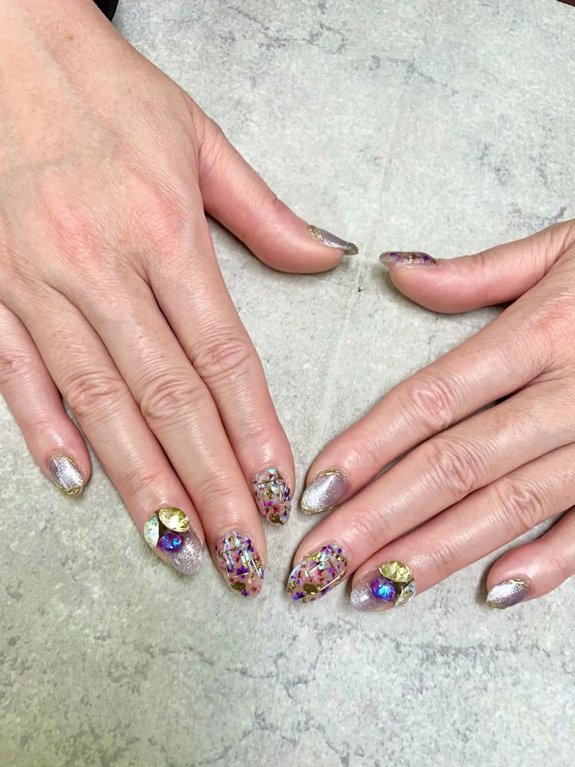 ネイル マグネットネイル ミラーネイル ハンドネイル ハンドケア FASTNAIL PLUS 新宿店のネイルデザイン