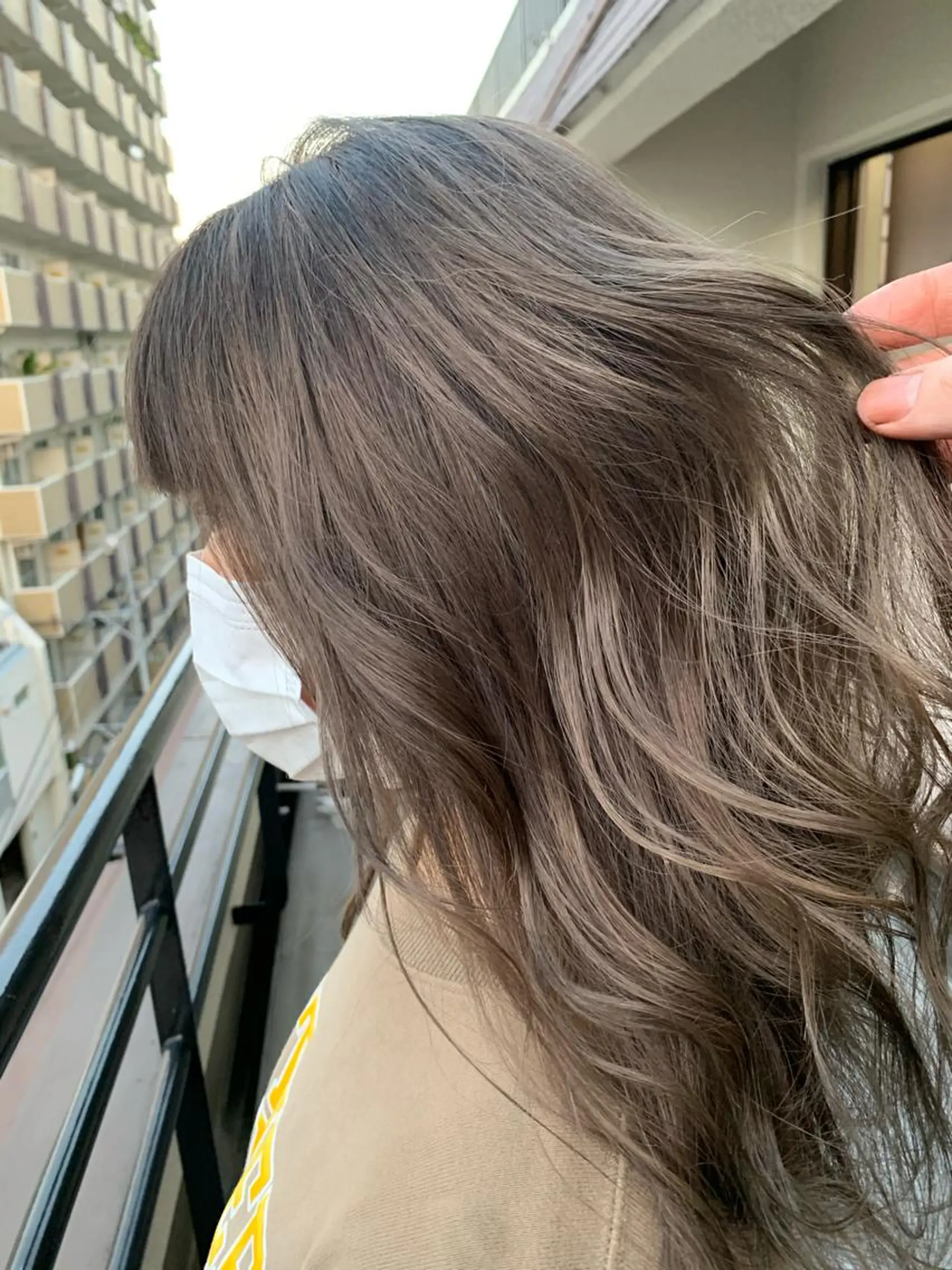 ロング カラー グレージュ カット ヘアカラー トリートメント ヘアセット 髪質改善色素改善特化 keiのヘアスタイル