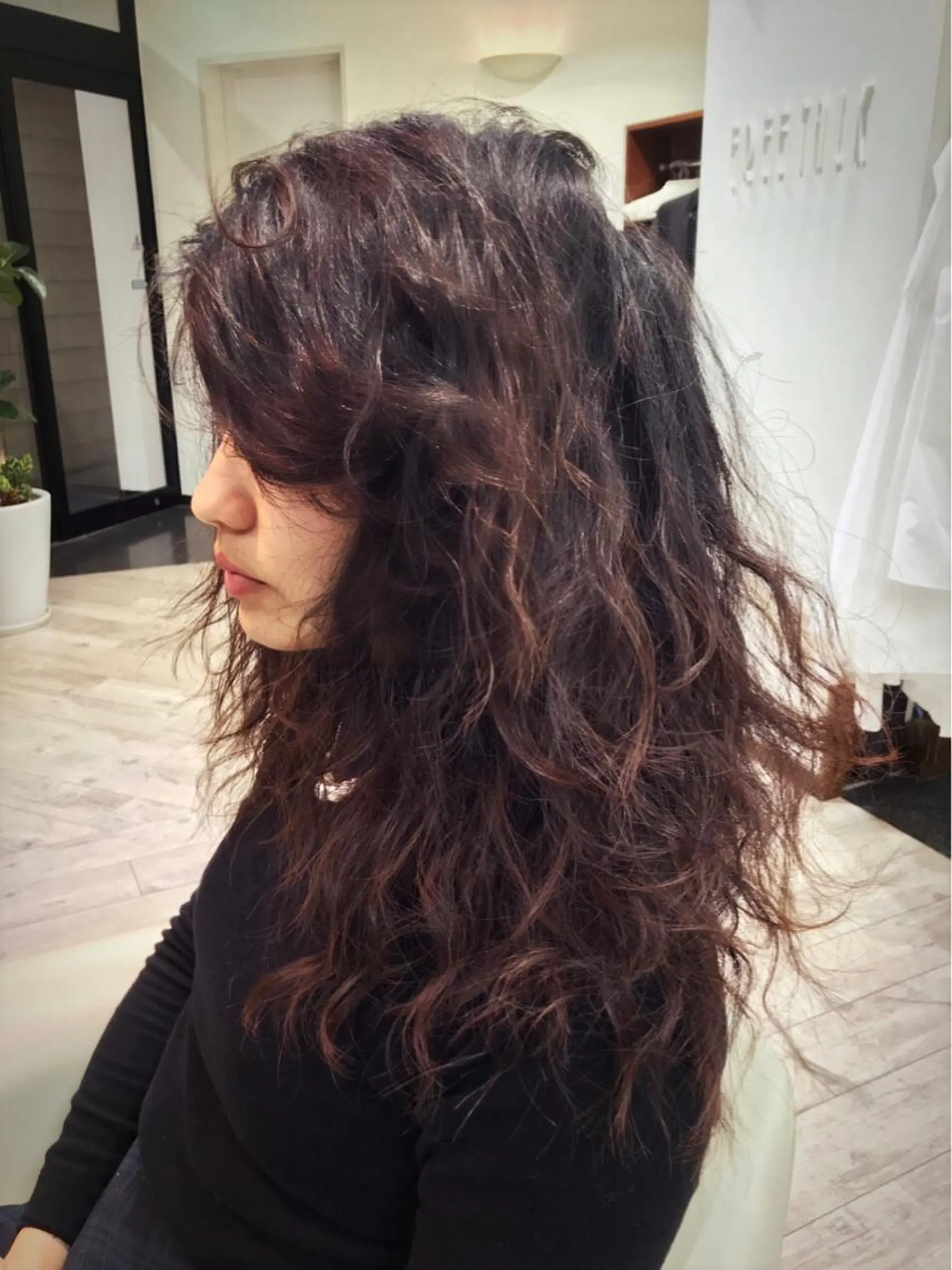 ロング カラー パーマ ヘアアレンジ メンズ キッズ ネイル マツエク・マツパ ドライ カット✂️髪質改善のヘアスタイル