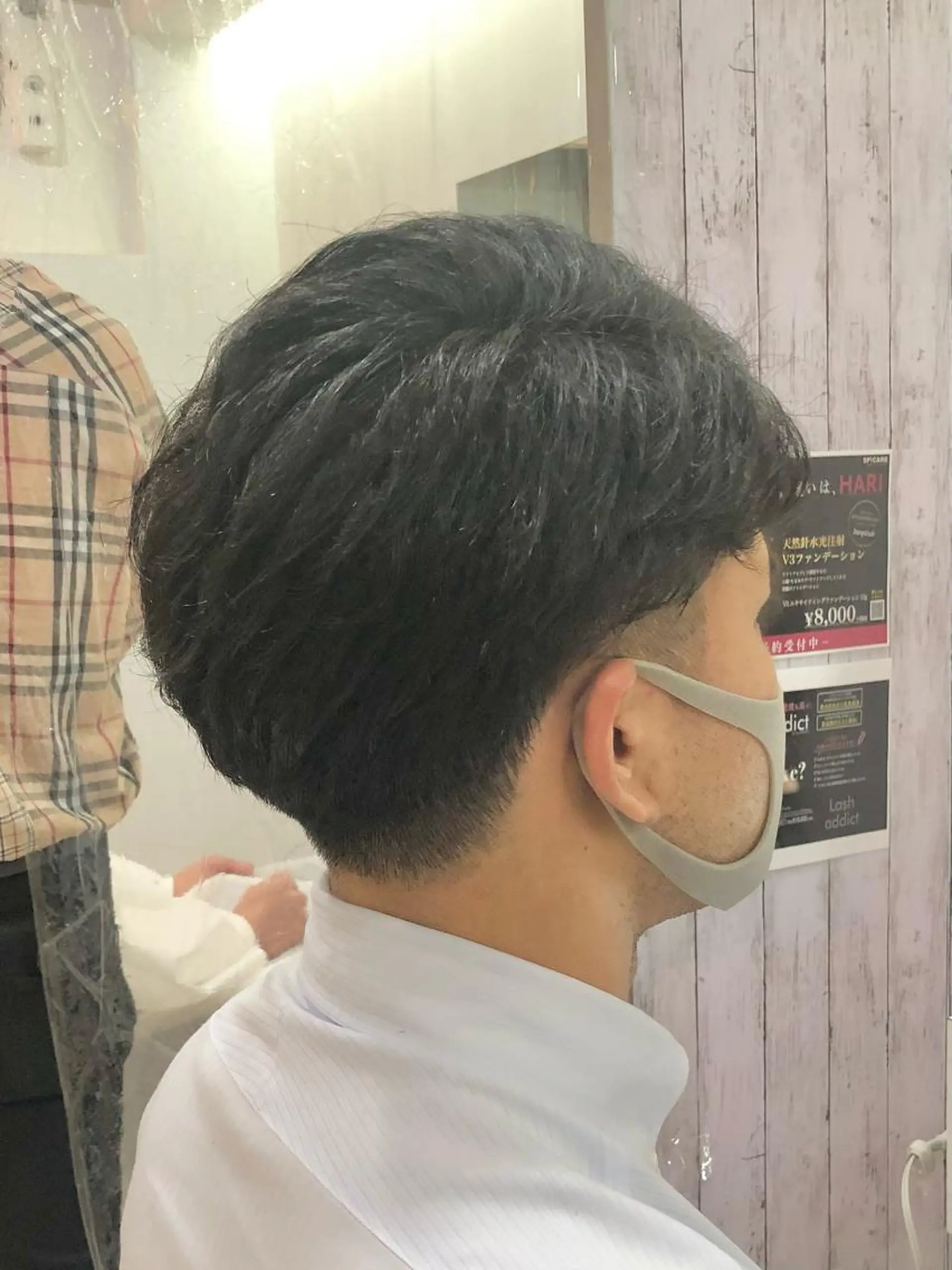 ショート パーマ メンズ 髪質改善× 白髪ぼかし溝江のヘアスタイル