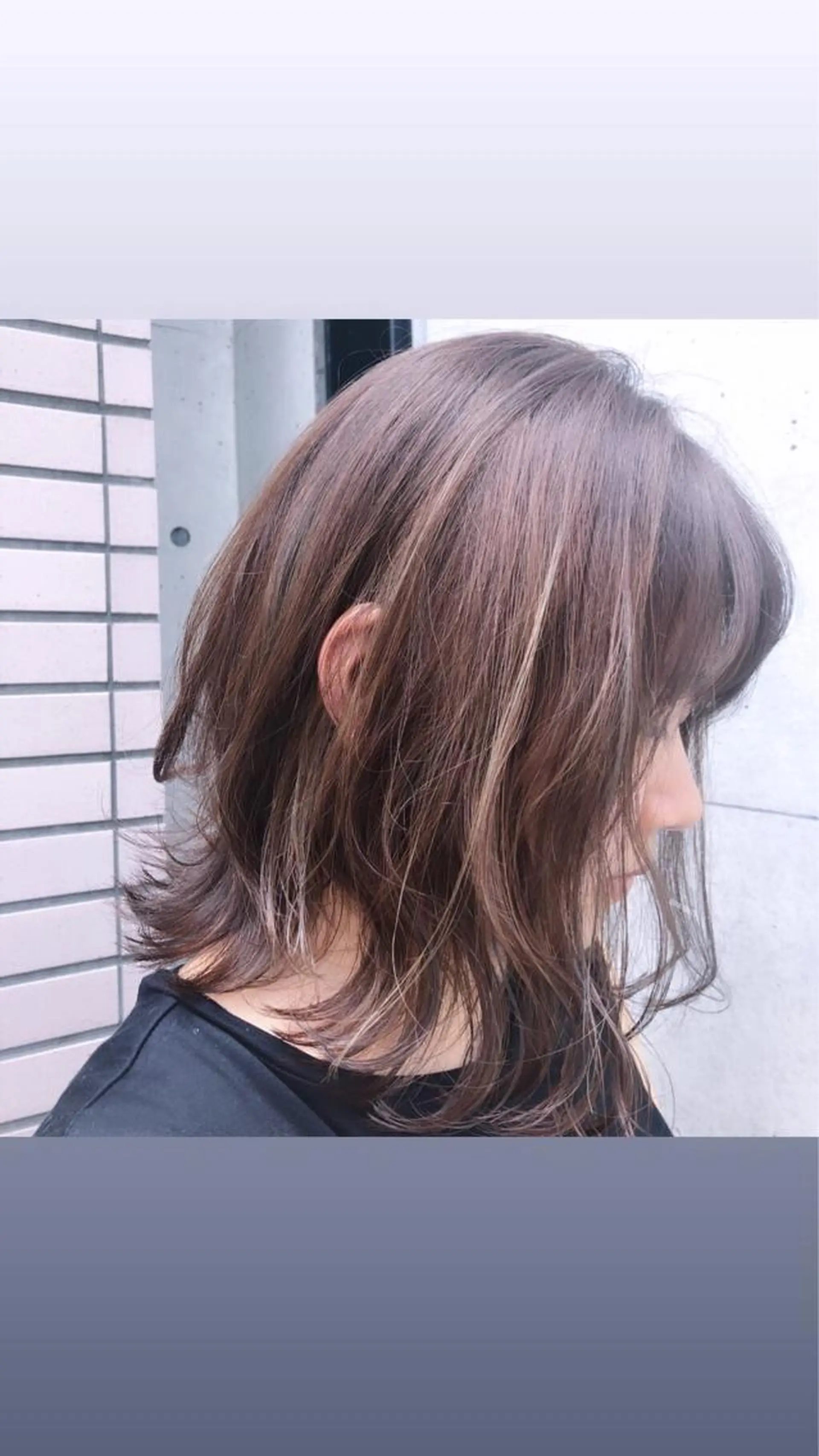 ミディアム カラー パーマ ヘアアレンジ 【白髪ぼかし 専門GBG】自由が丘のヘアスタイル