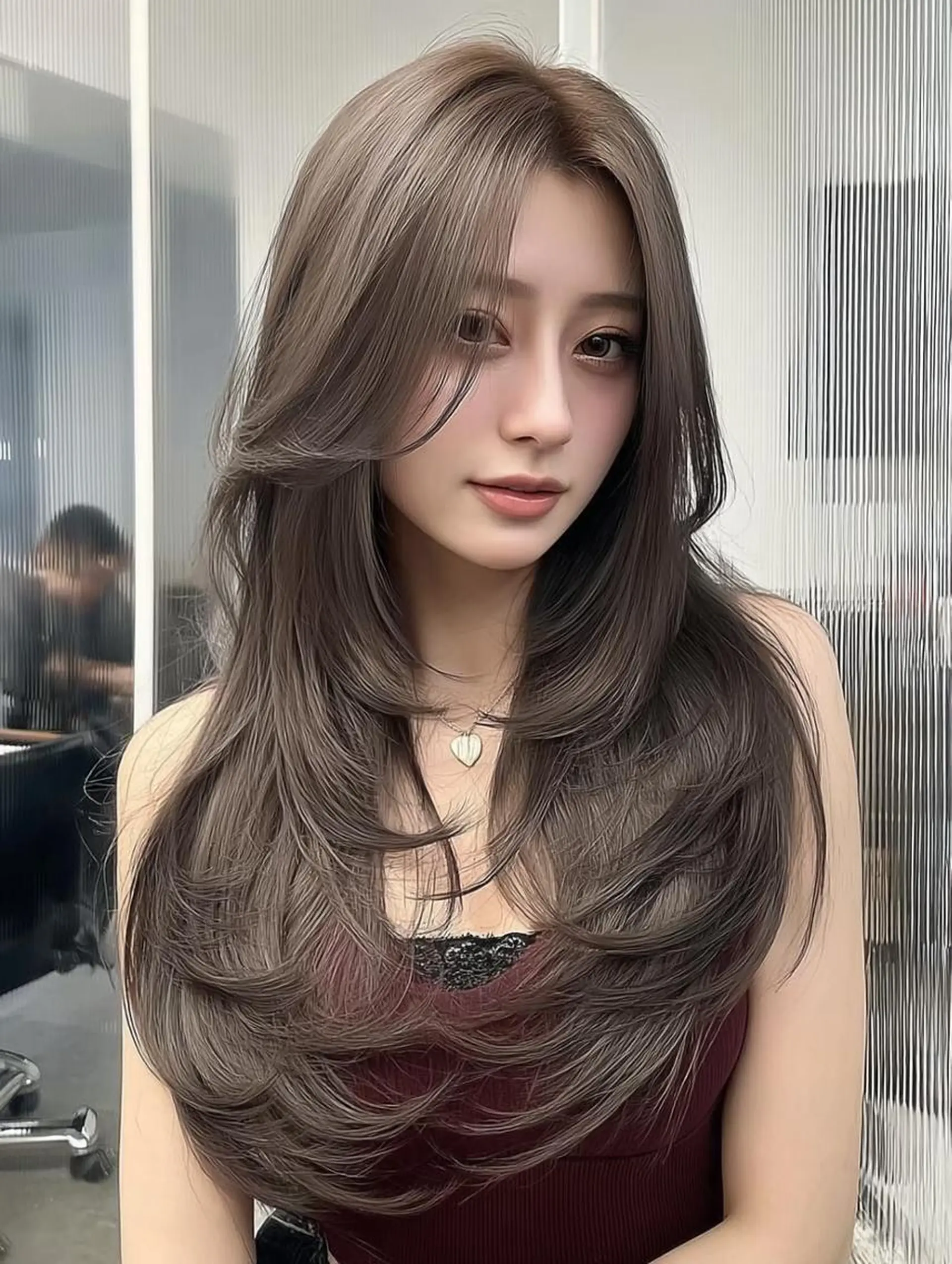 ロング ボブ 髪質改善 韓国風ヘア レイヤーカット ロング カット ヘアカラー トリートメント 🌈村松滉太髪質改善 レイヤーカット🌈のヘアスタイル