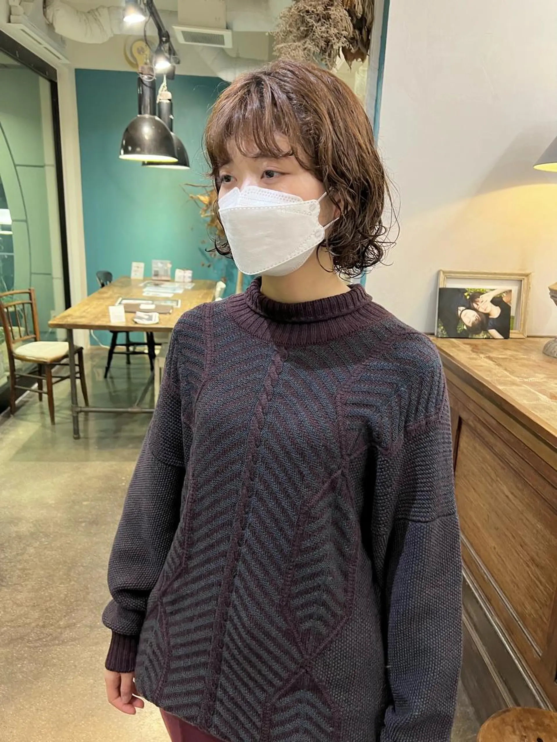 ショート パーマ ボブ カット パーマ 千葉 郁也のヘアスタイル