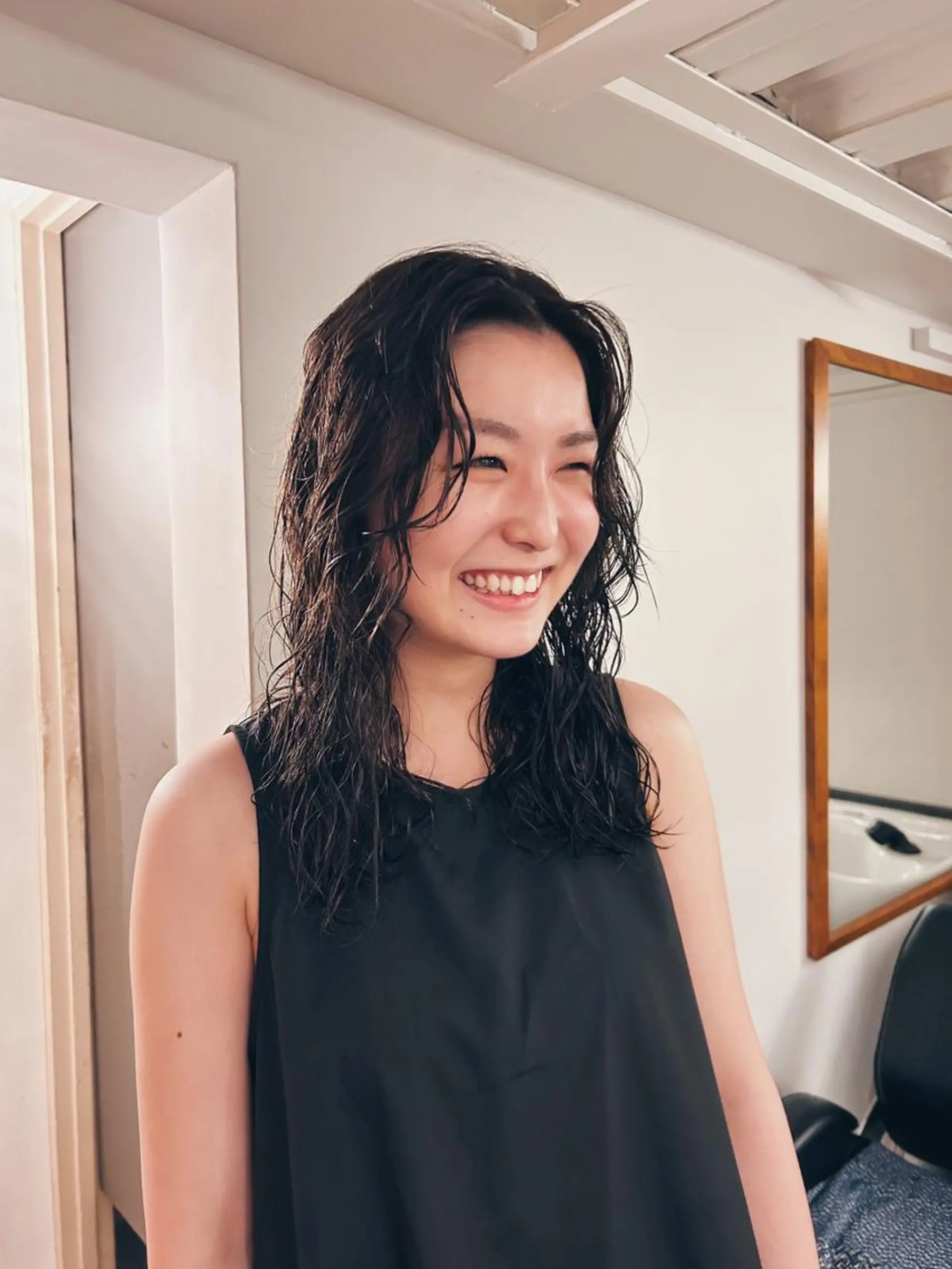 ミディアム カット ヘアカラー パーマ トリートメント 似合わせパーマ 🌼カンナのヘアスタイル