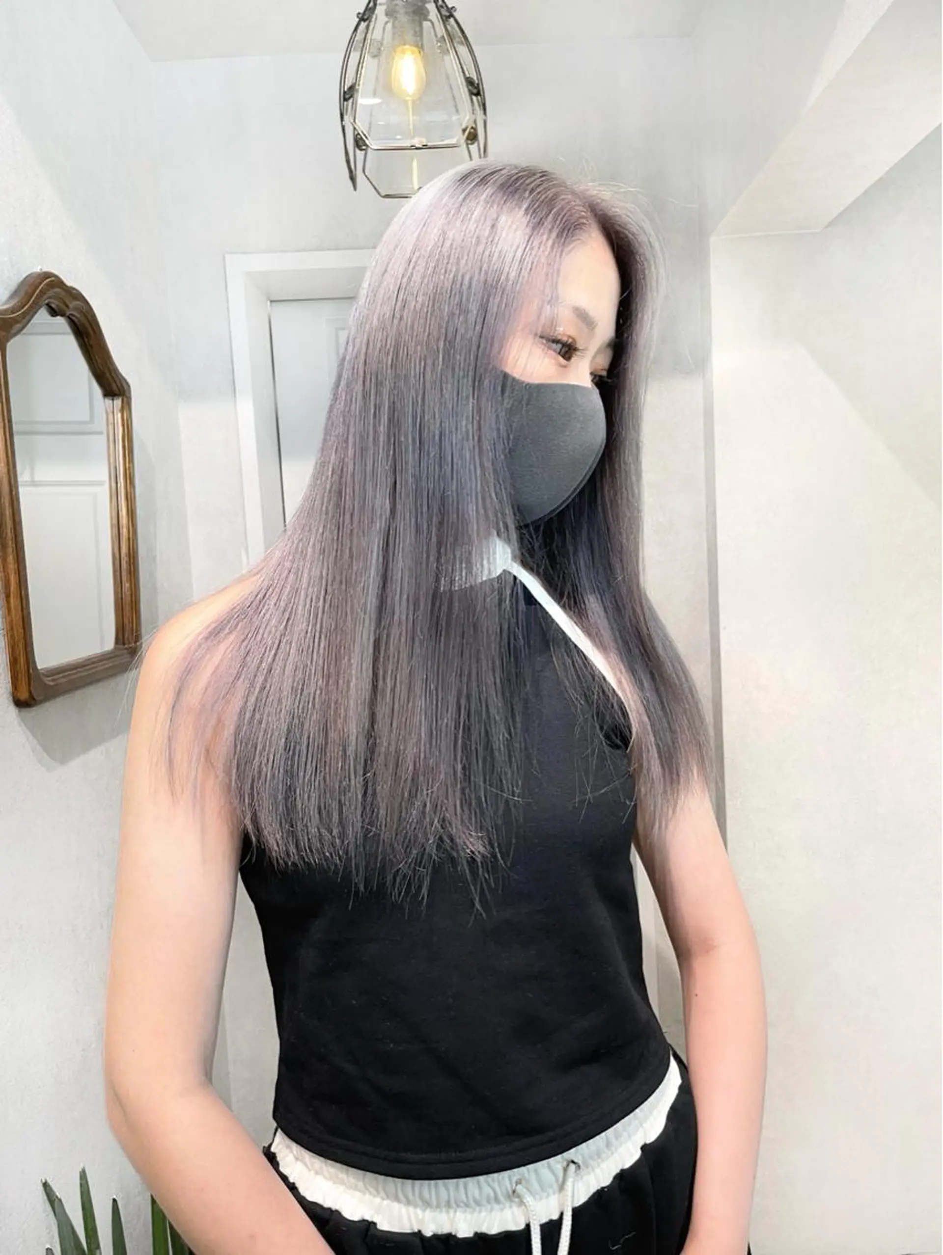 カラー スミレ /アレンジ /コーンロウ/メンズのヘアスタイル