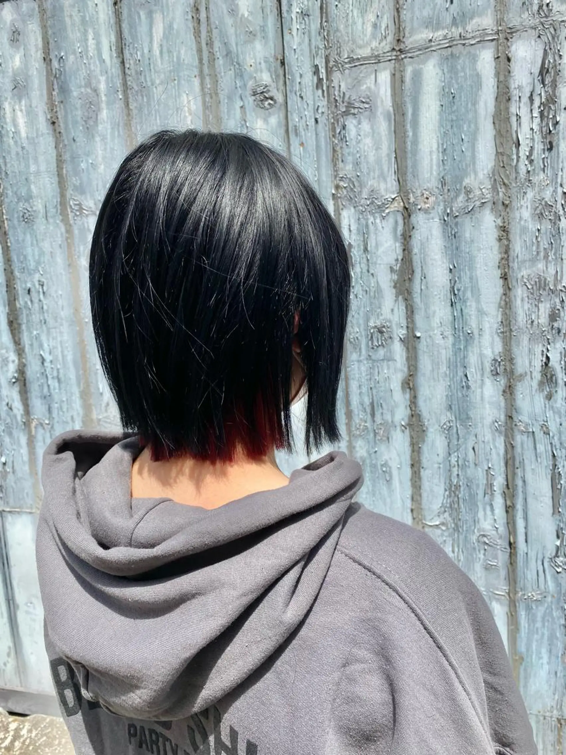 ミディアム カラー ヘアアレンジ メンズ メンズ就活ヘア 黒髪 ブルーカラー ブルーブラック カット ヘアカラー 鈴木 二依奈のヘアスタイル