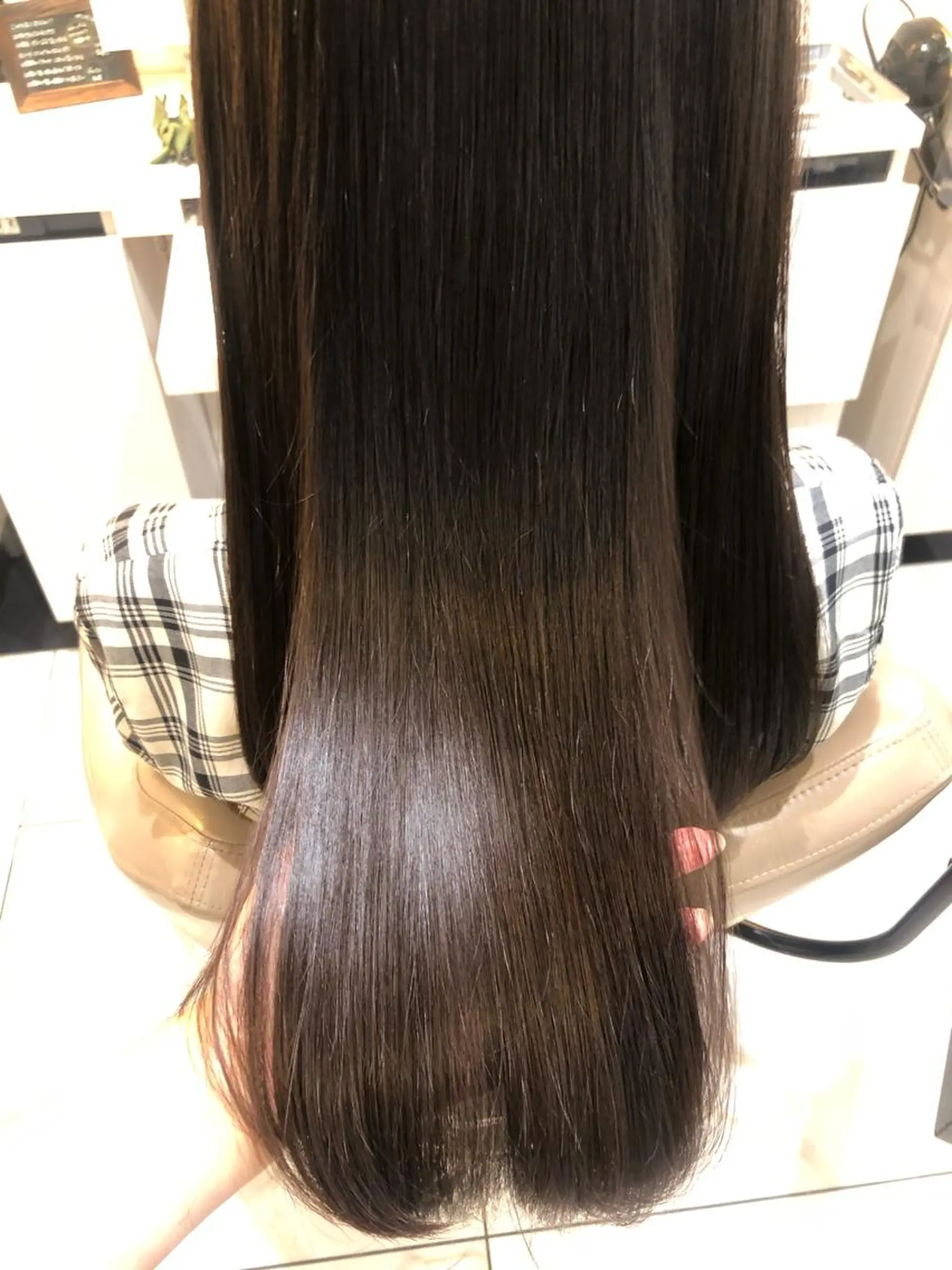 ロング 三箇島陽香/髪質改善 クロスパーマ縮毛矯正のヘアスタイル