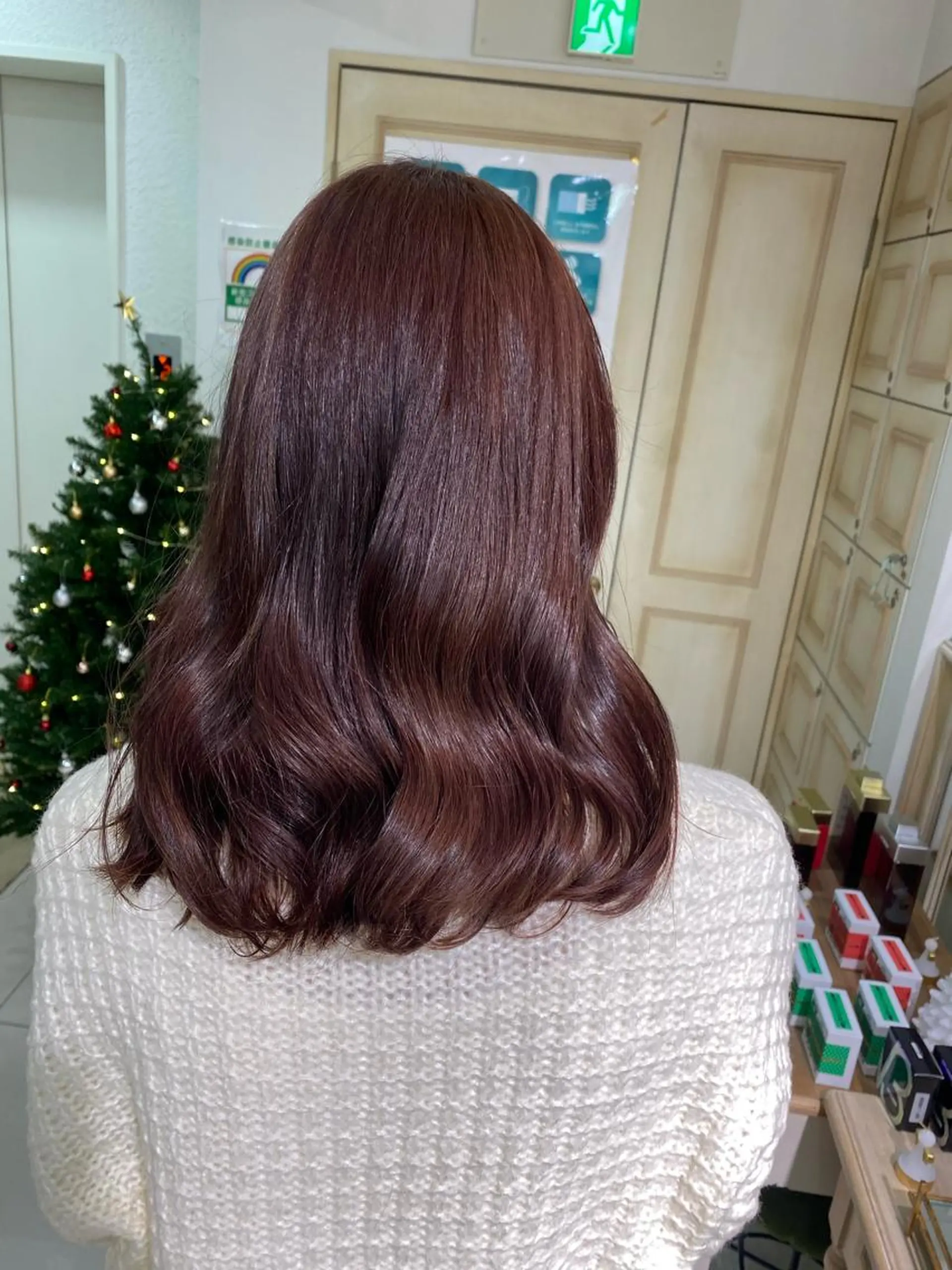 セミロング カラー ヘアアレンジ ヘアカラー トリートメント ヘアセット 透明感カラー 古山 結季🌙🖤のヘアスタイル