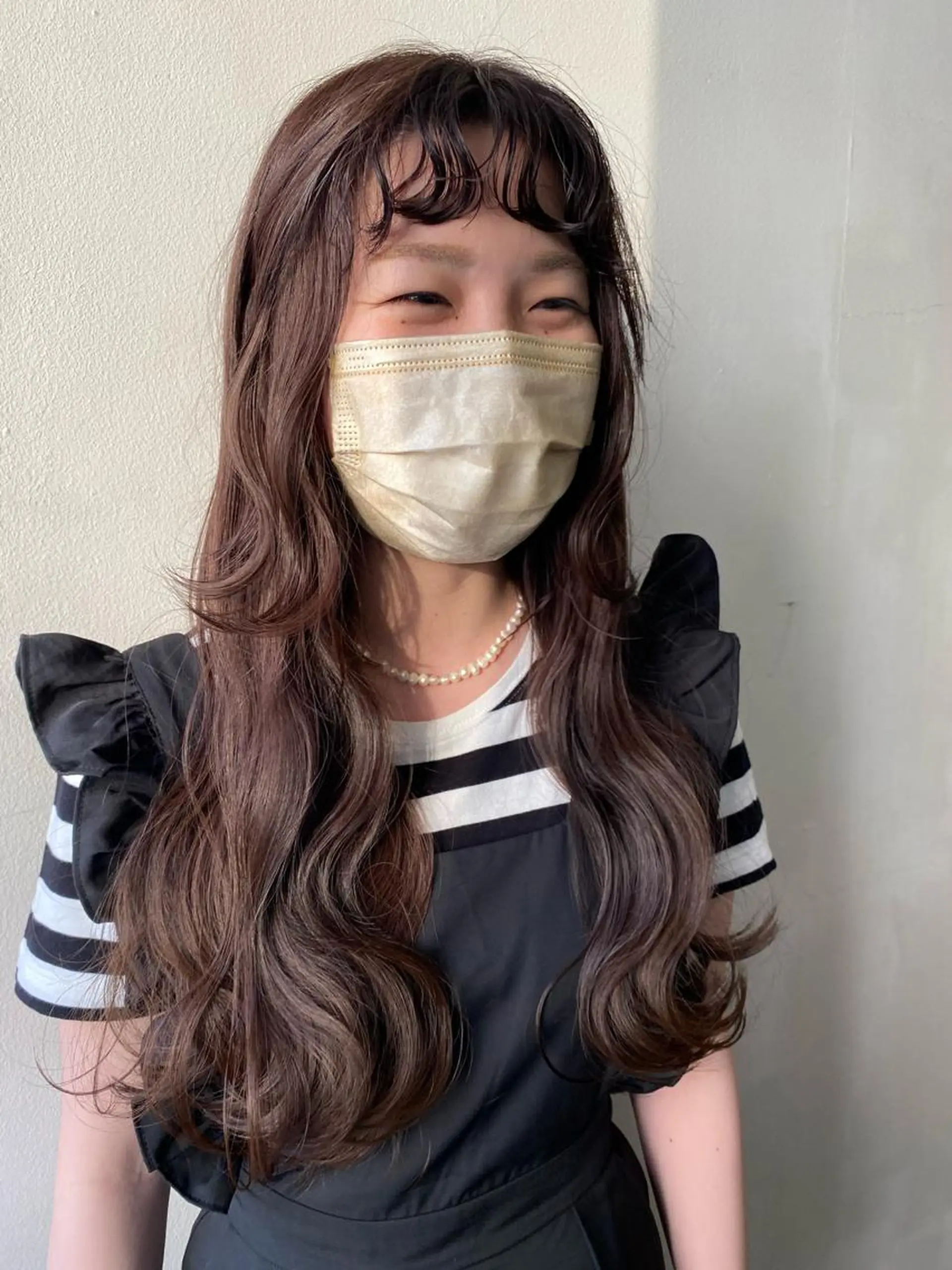 ロング カラー パーマ ラベンダーカラー ラベンダーピンク ピンクカラー ニュアンスパーマ 🌸透明感艶 カラー🌸Yuukiのヘアスタイル