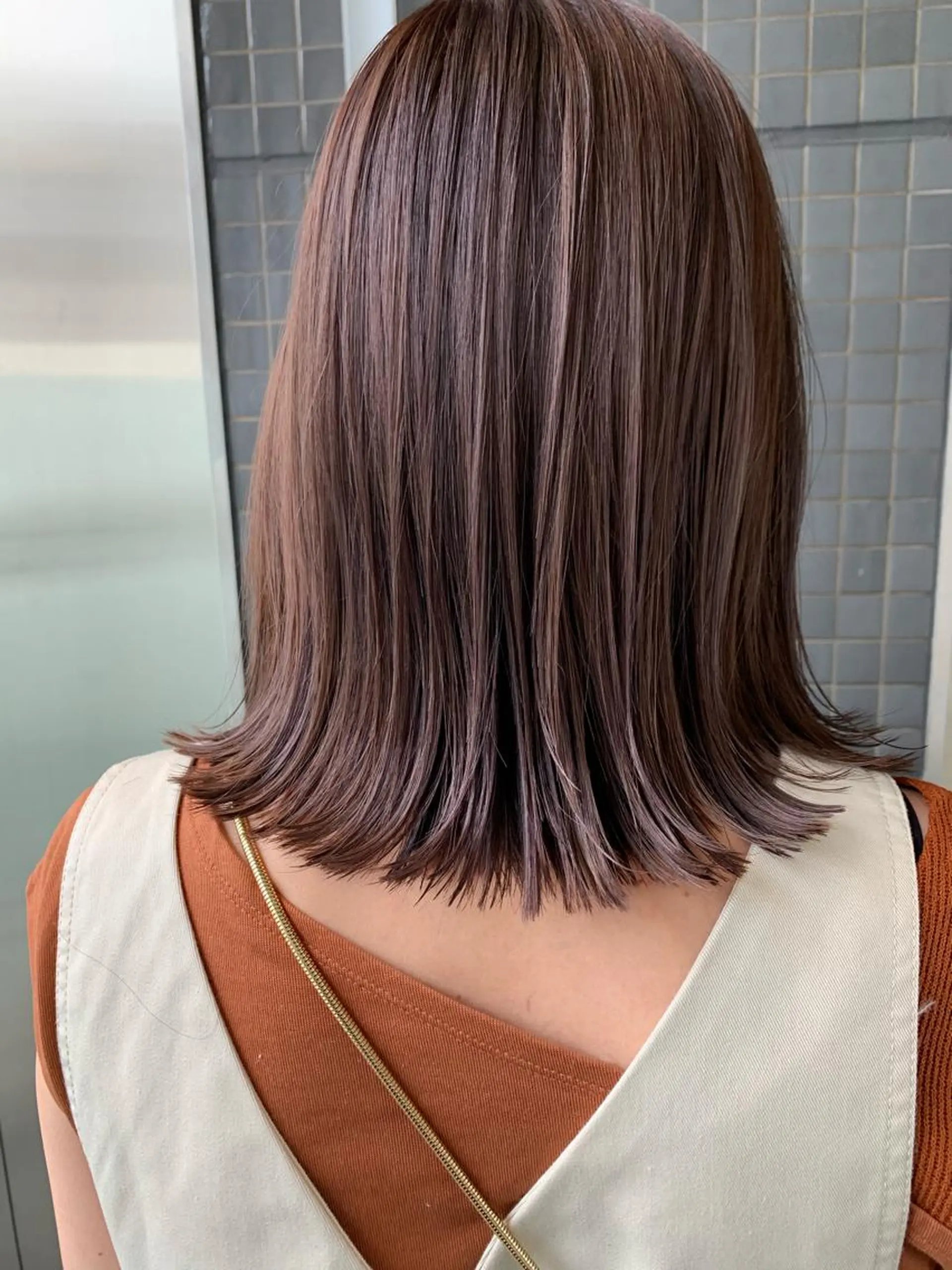 ミディアム カラー ラベンダーカラー ピンクカラー ピンクラベンダー 髪質改善サロン 心斎橋ARCHEのヘアスタイル