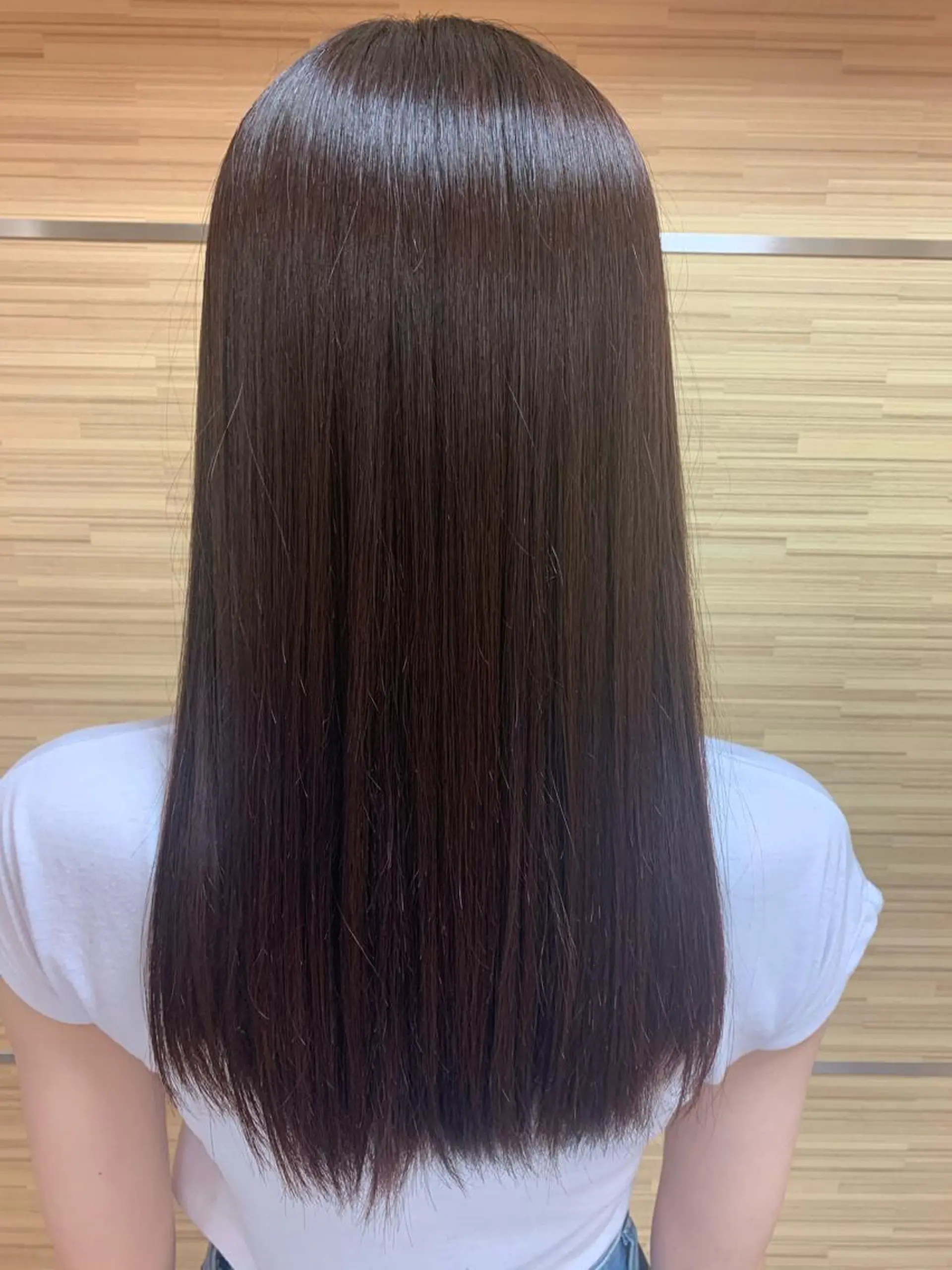 セミロング カラー 髪質改善 縮毛/レイヤー 韓国/橋口のヘアスタイル