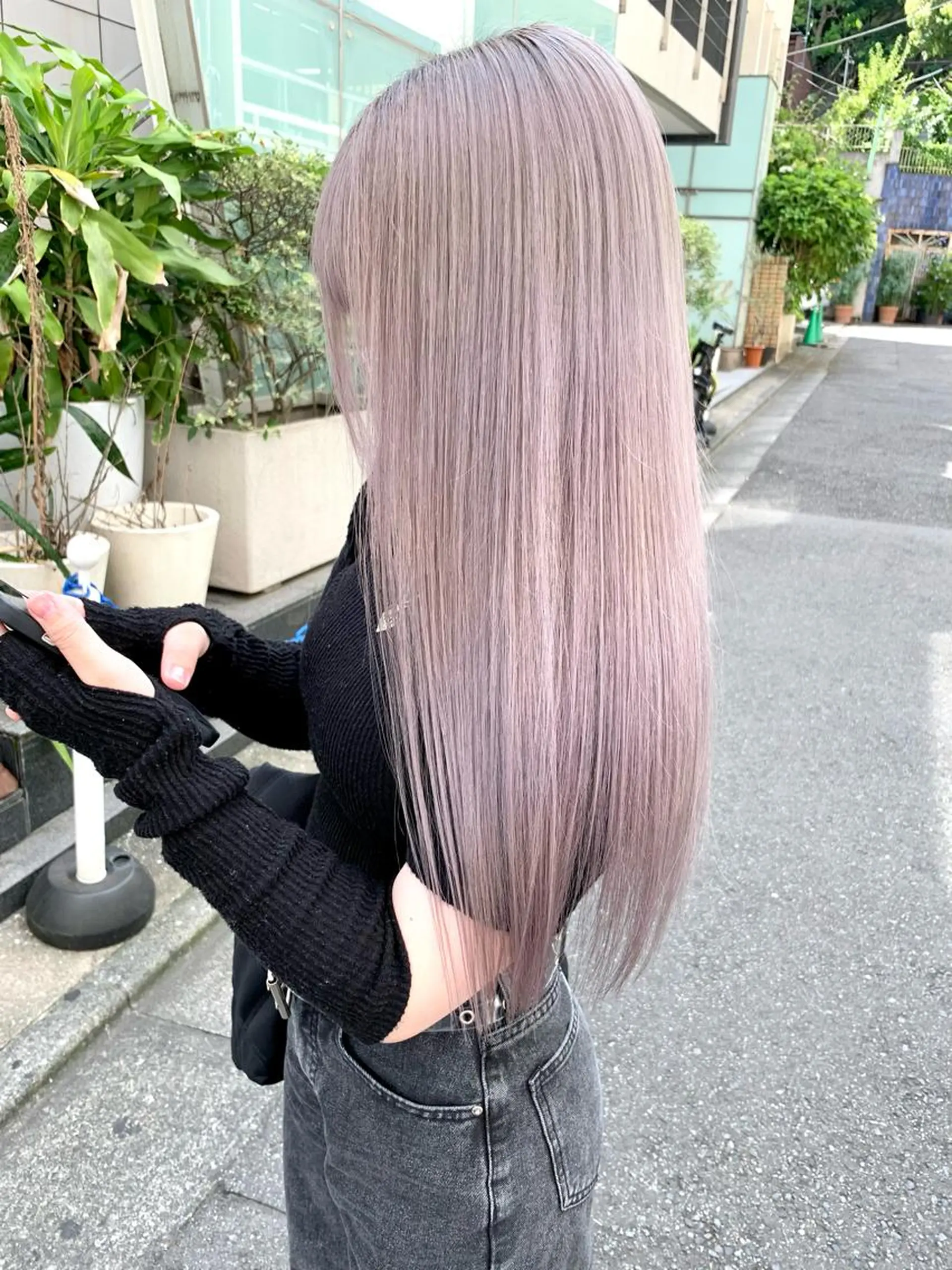 ミディアム カラー ヘアアレンジ ハイトーン/美髪矯正 🍃大江拓実のヘアスタイル